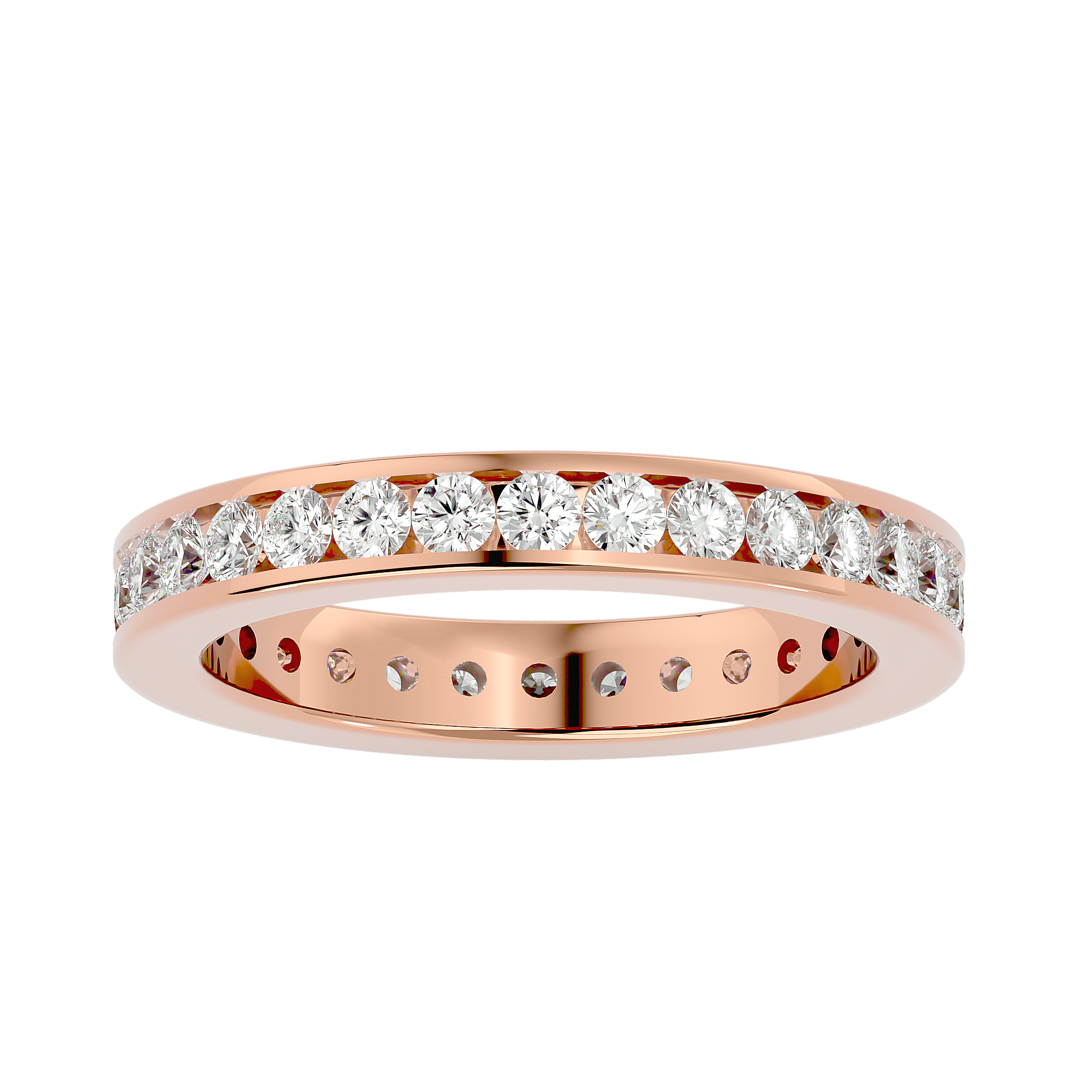 Dolcetto - Diamond Eternity Ring - Rose Gold - Superior Stirling