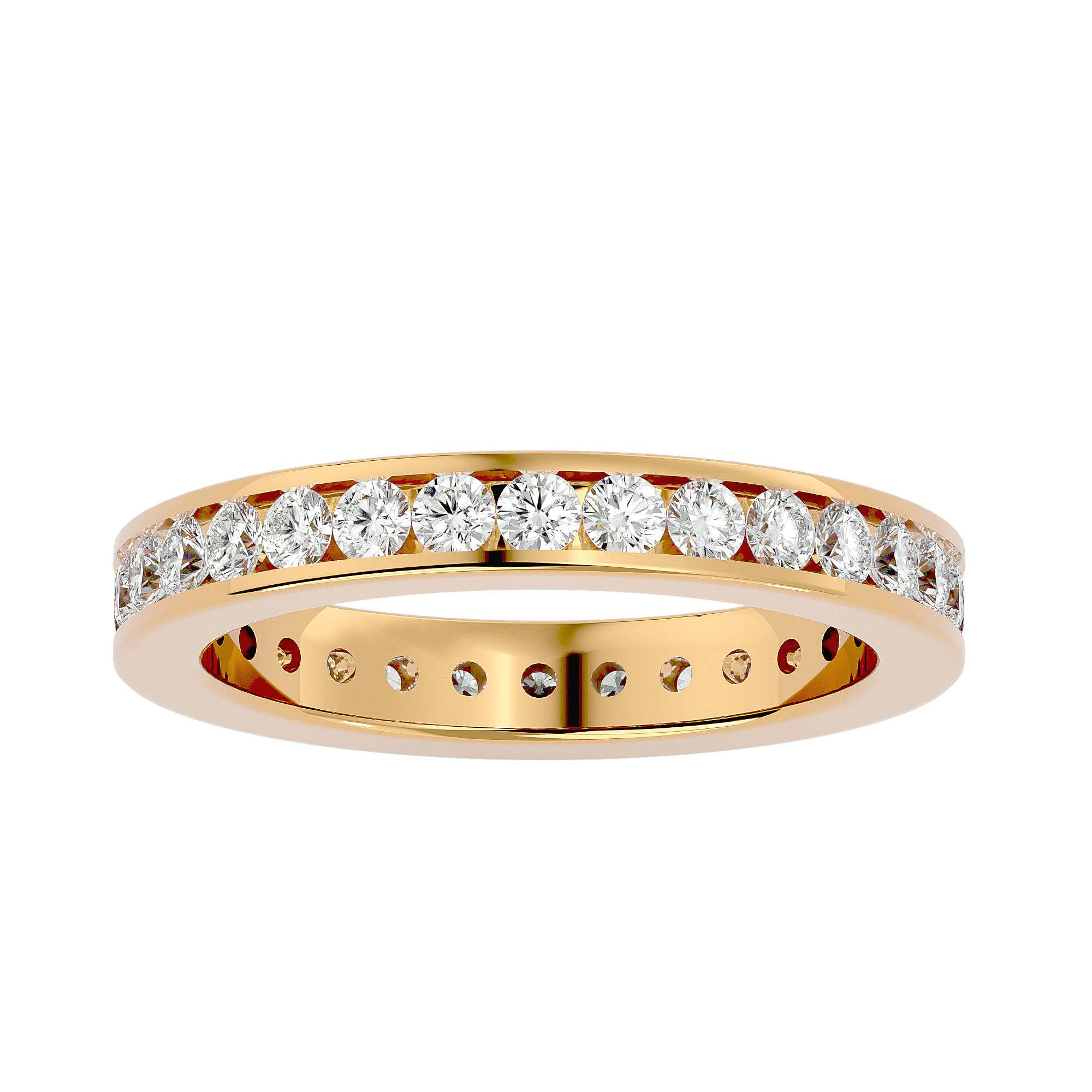 Dolcetto - Diamond Eternity Ring - Yellow Gold - Superior Stirling