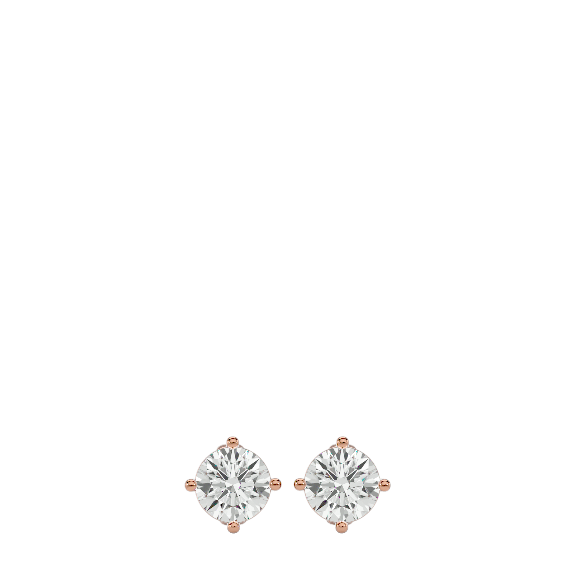 Eifel - Diamond Earrings - Rose Gold - Superior Stirling