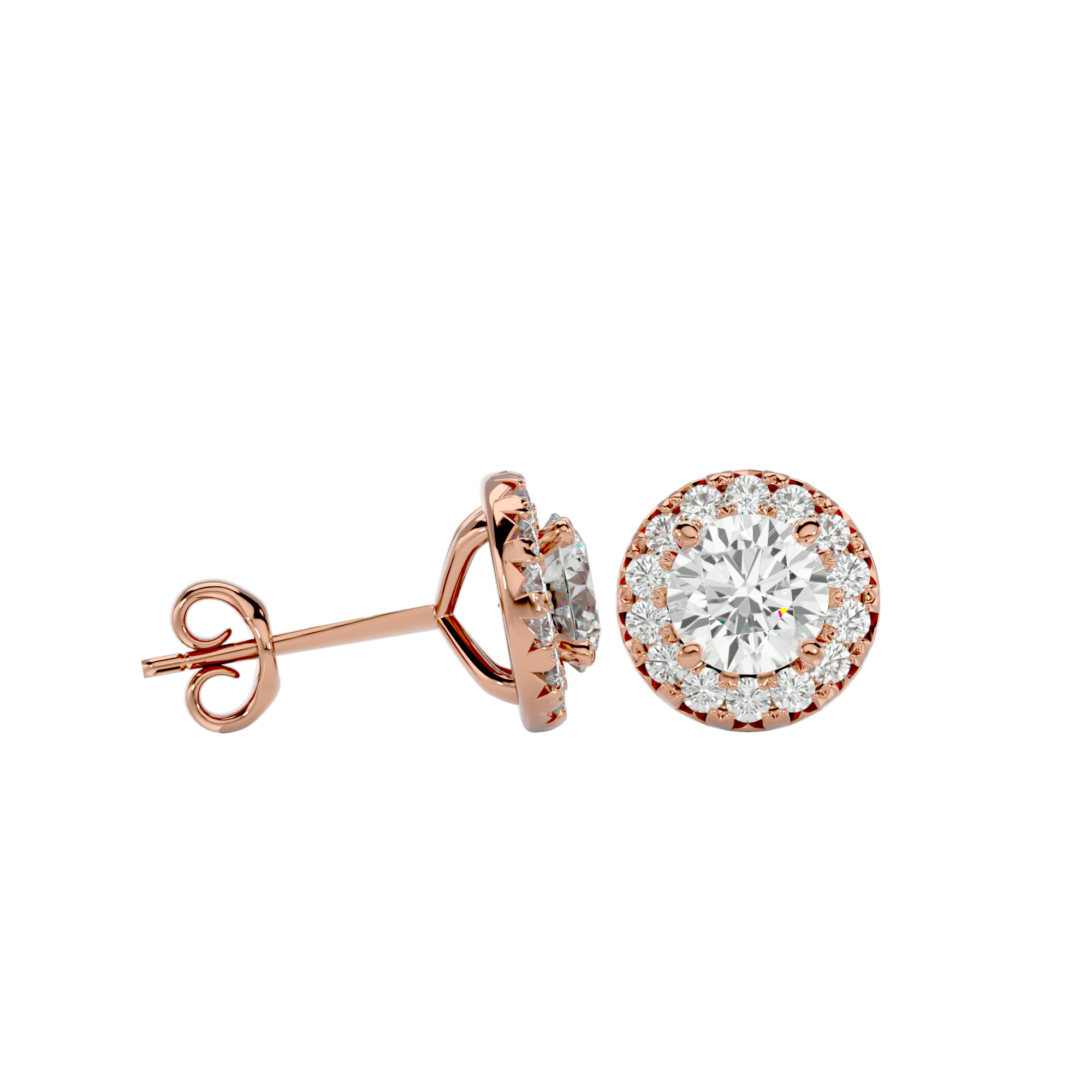 Encore - Diamond Earrings - Rose Gold - Superior Stirling