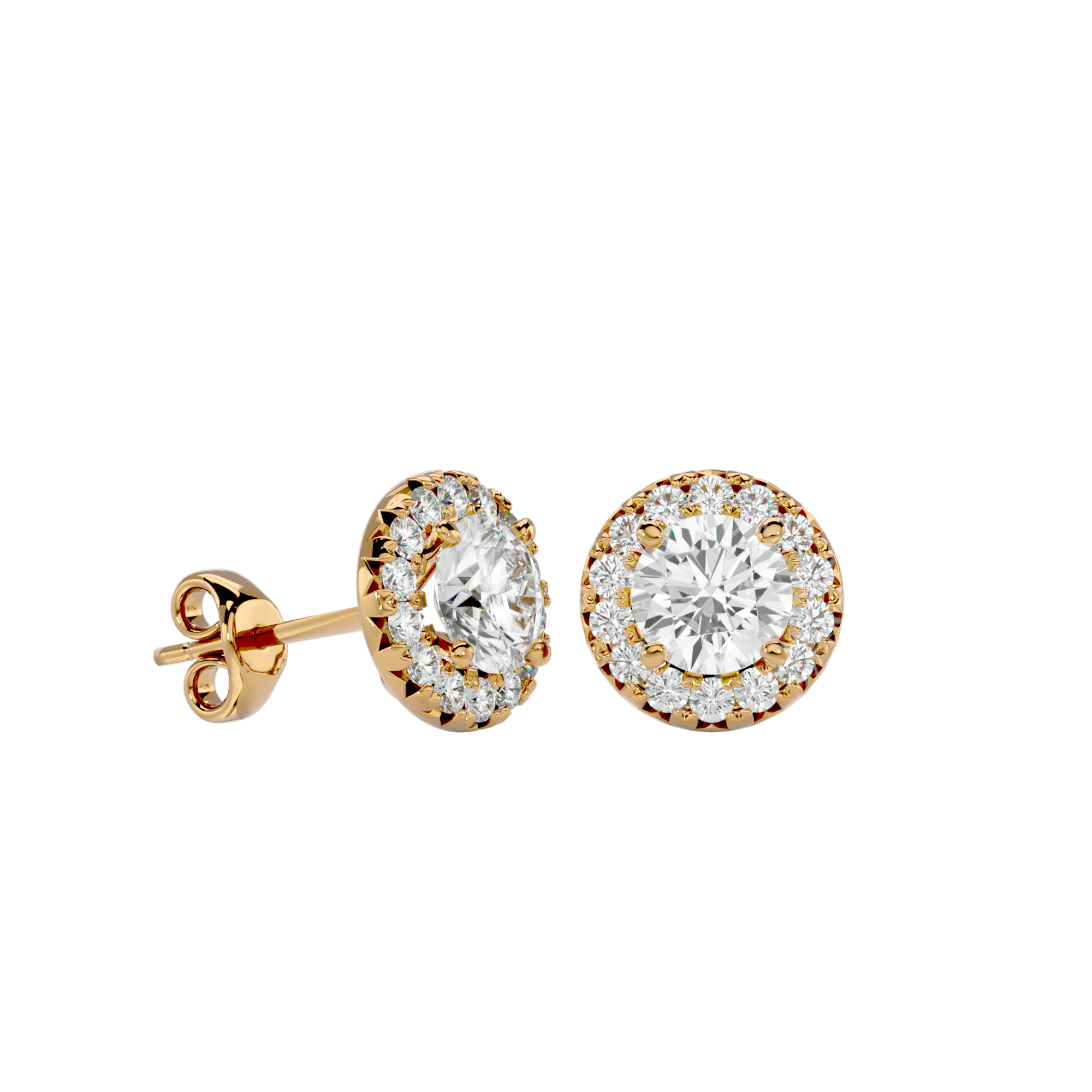 Encore - Diamond Earrings - Yellow Gold - Superior Stirling