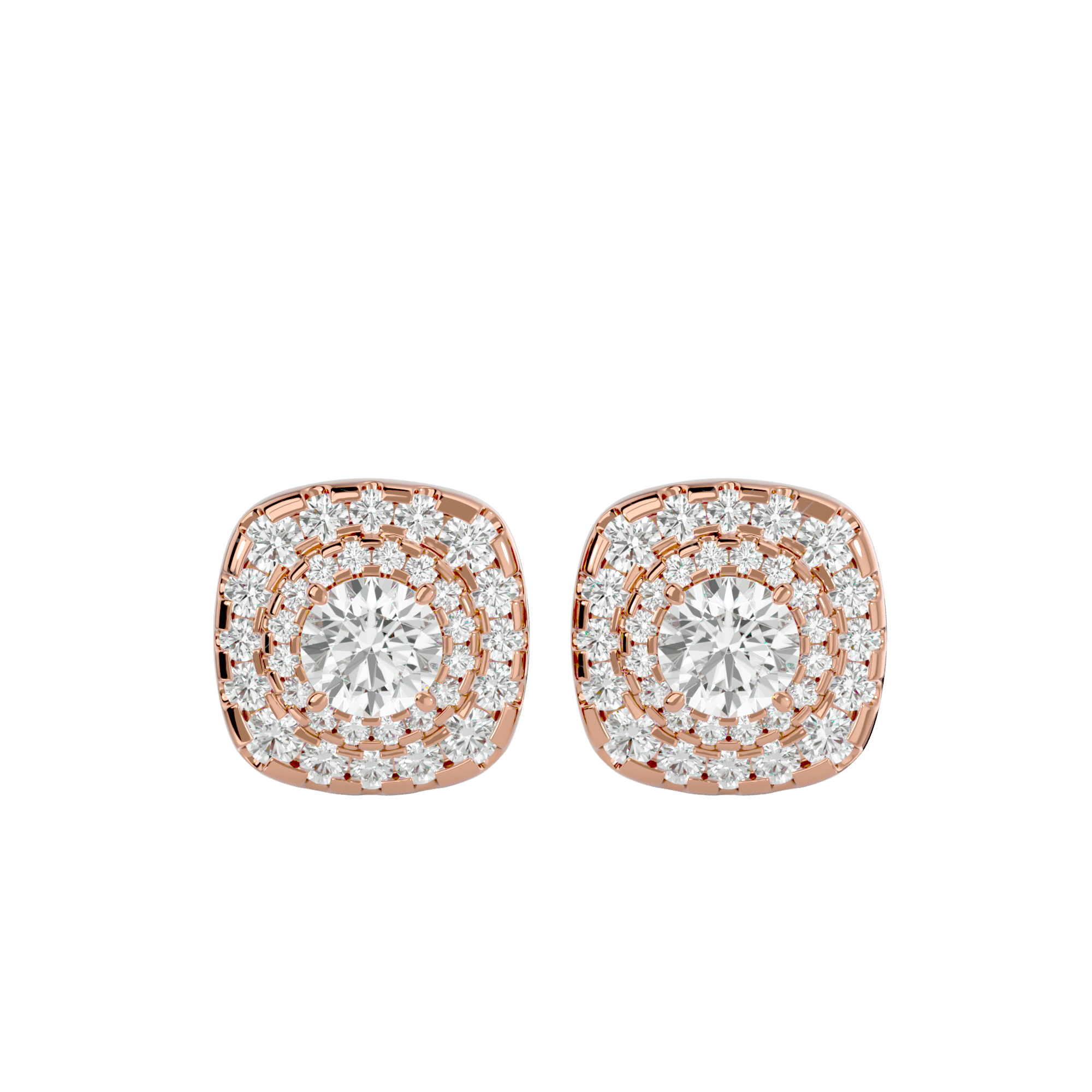 Hartwick - Diamond Earrings - Rose Gold - Superior Stirling