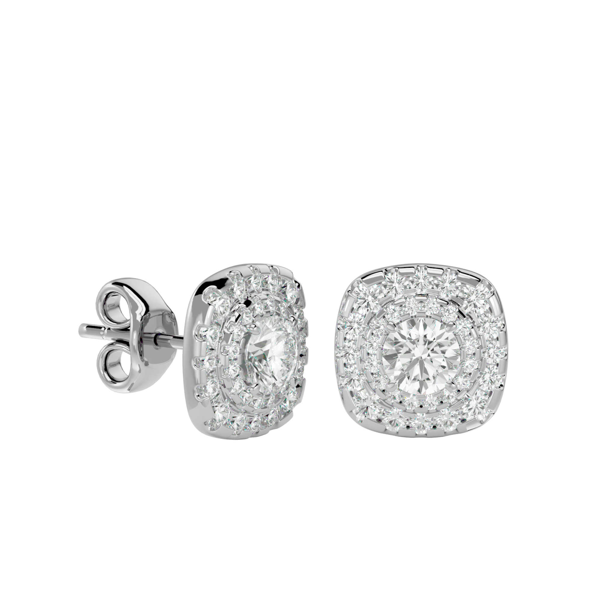 Hartwick - Diamond Earrings - White Gold - Superior Stirling