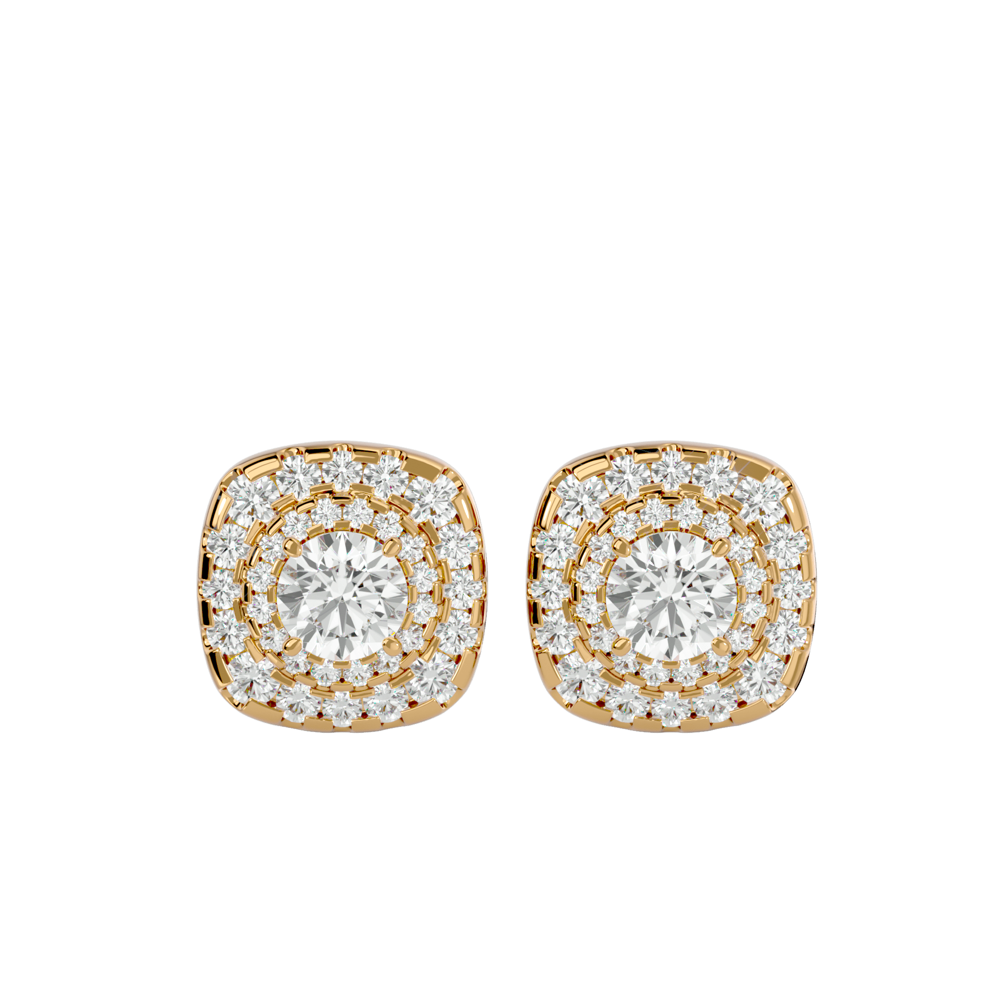 Hartwick - Diamond Earrings - Yellow Gold - Superior Stirling