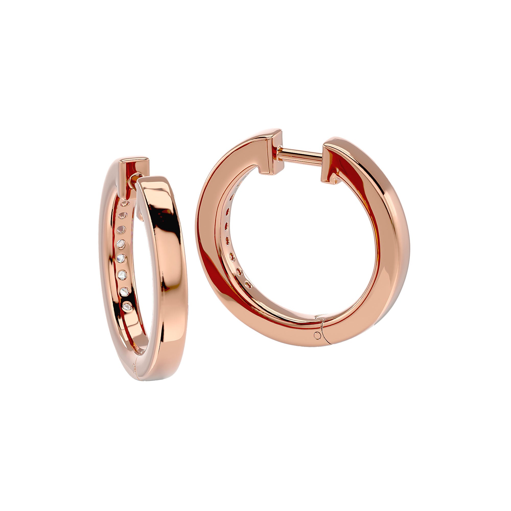 Iris - Diamond Earrings - Rose Gold - Superior Stirling