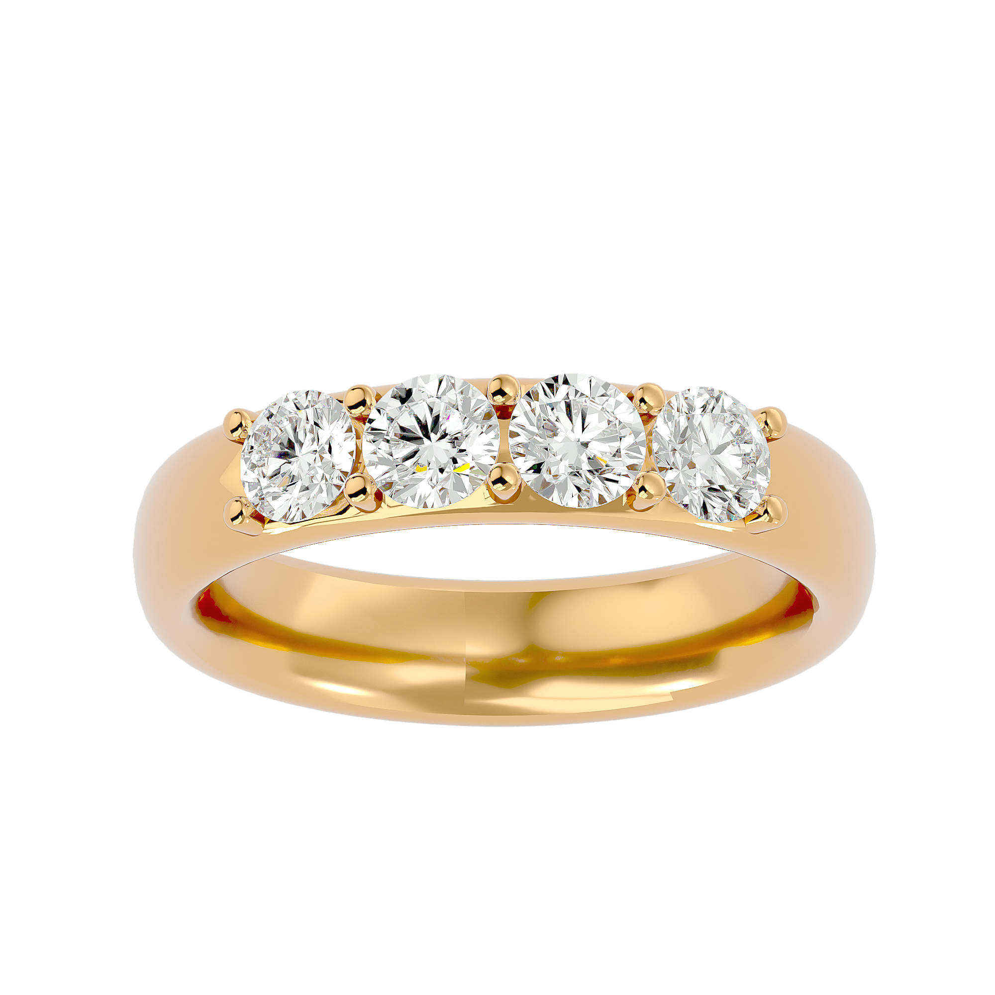 Jacques - Diamond Eternity Ring - Yellow Gold - Superior Stirling