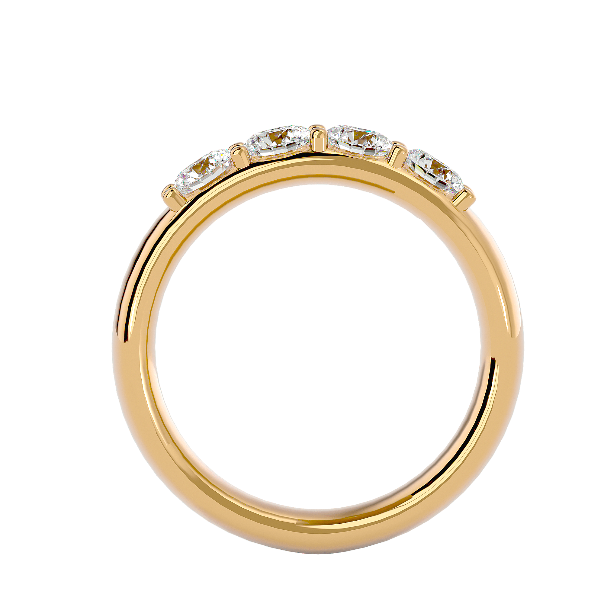 Jacques - Diamond Eternity Ring - Yellow Gold - Superior Stirling