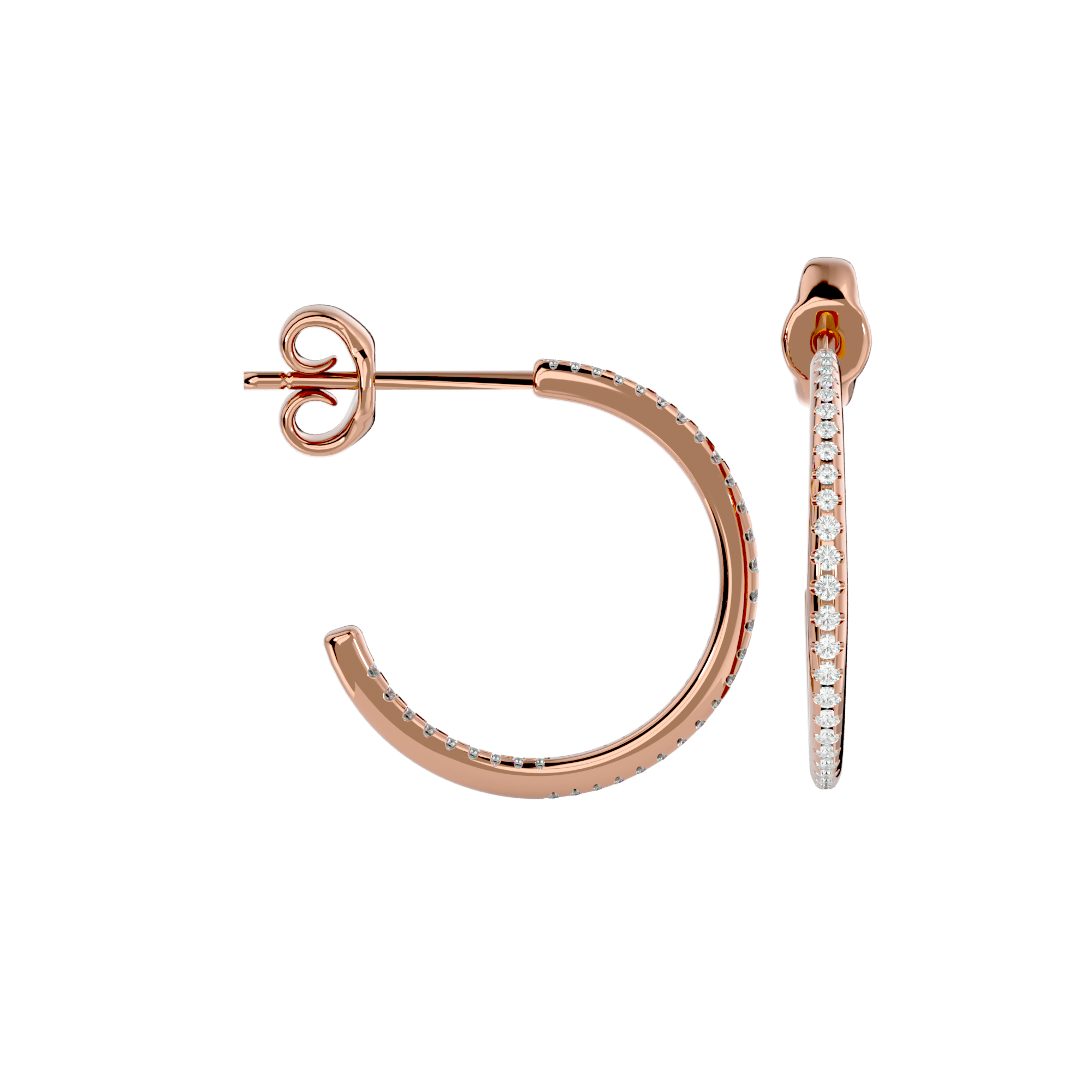 Loyalis - Diamond Earrings - Rose Gold - Superior Stirling