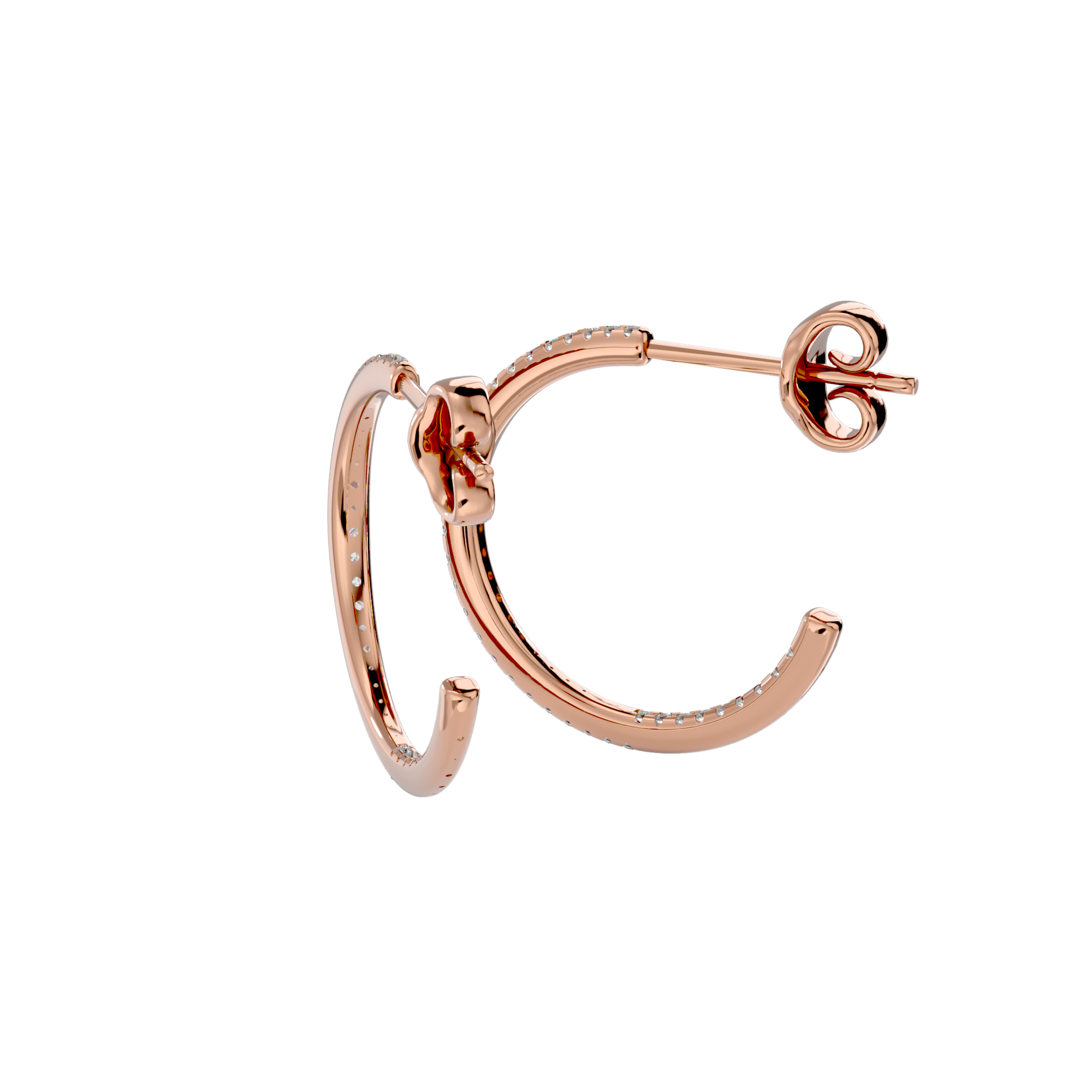 Loyalis - Diamond Earrings - Rose Gold - Superior Stirling