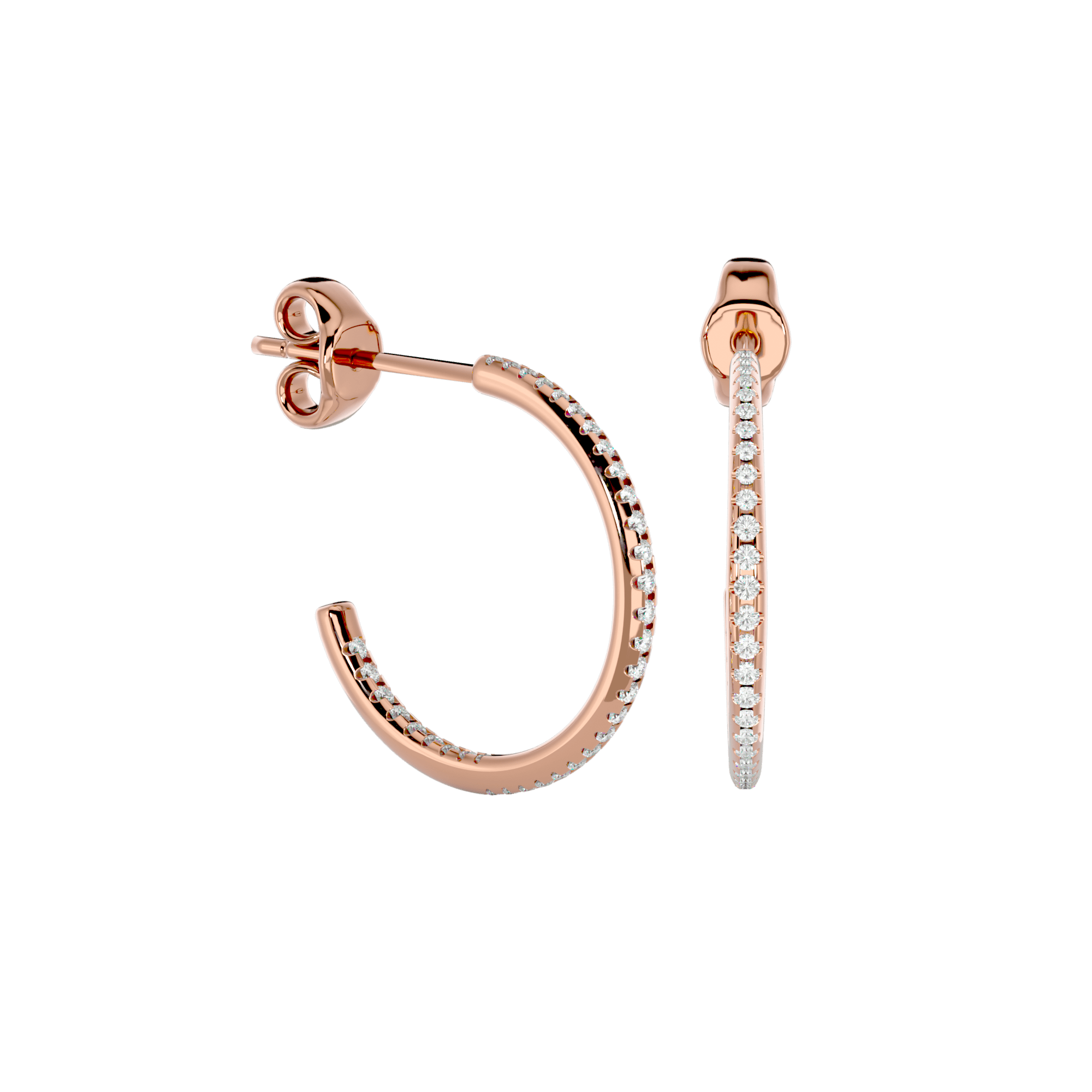 Loyalis - Diamond Earrings - Rose Gold - Superior Stirling