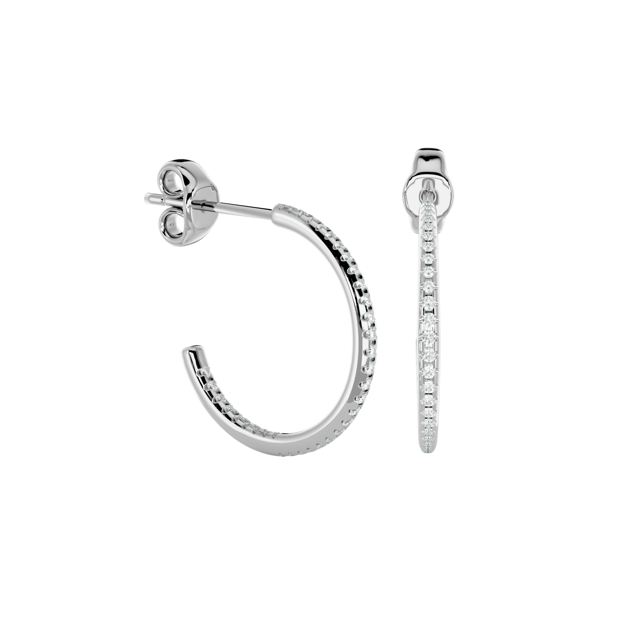 Loyalis - Diamond Earrings - White Gold - Superior Stirling