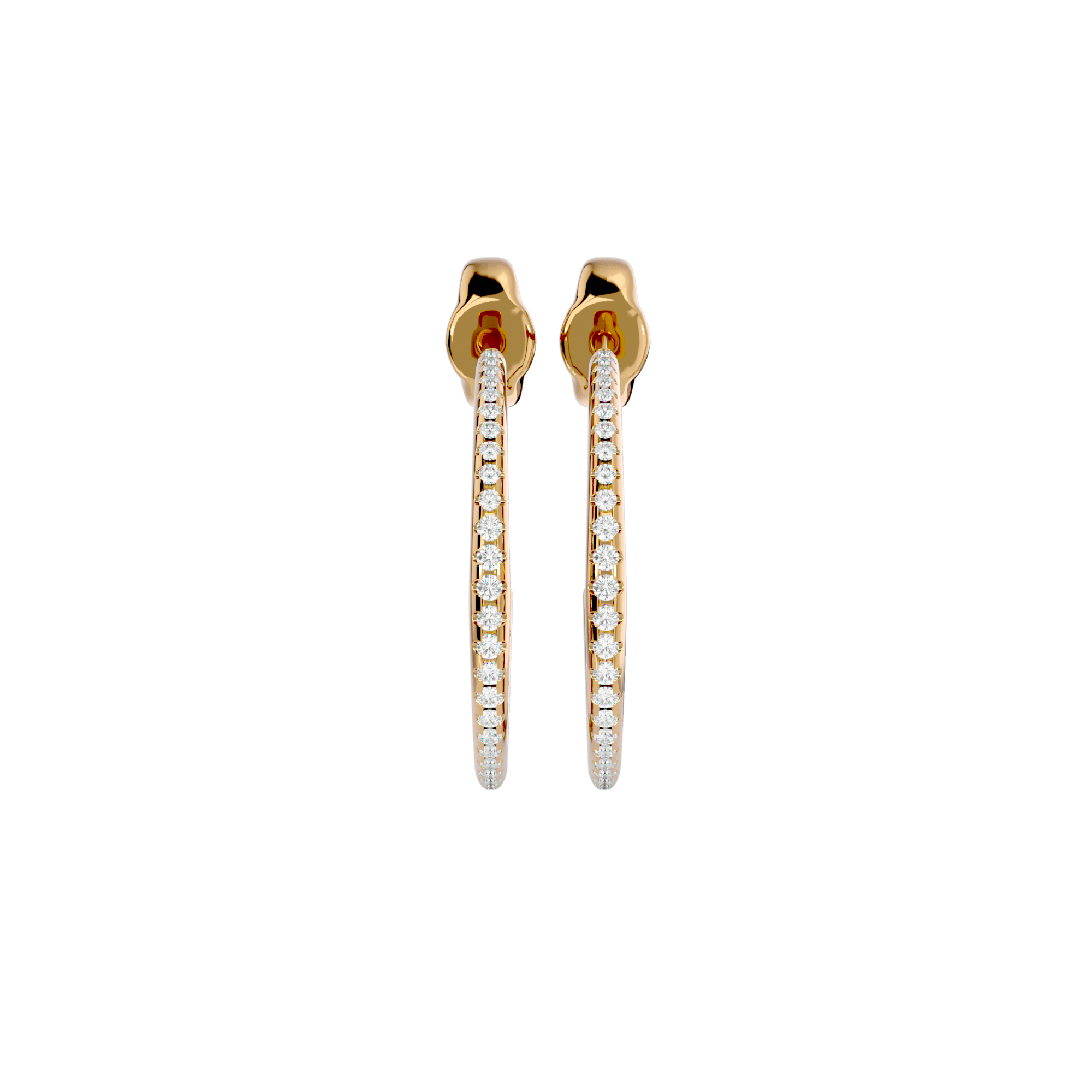 Loyalis - Diamond Earrings - Yellow Gold - Superior Stirling