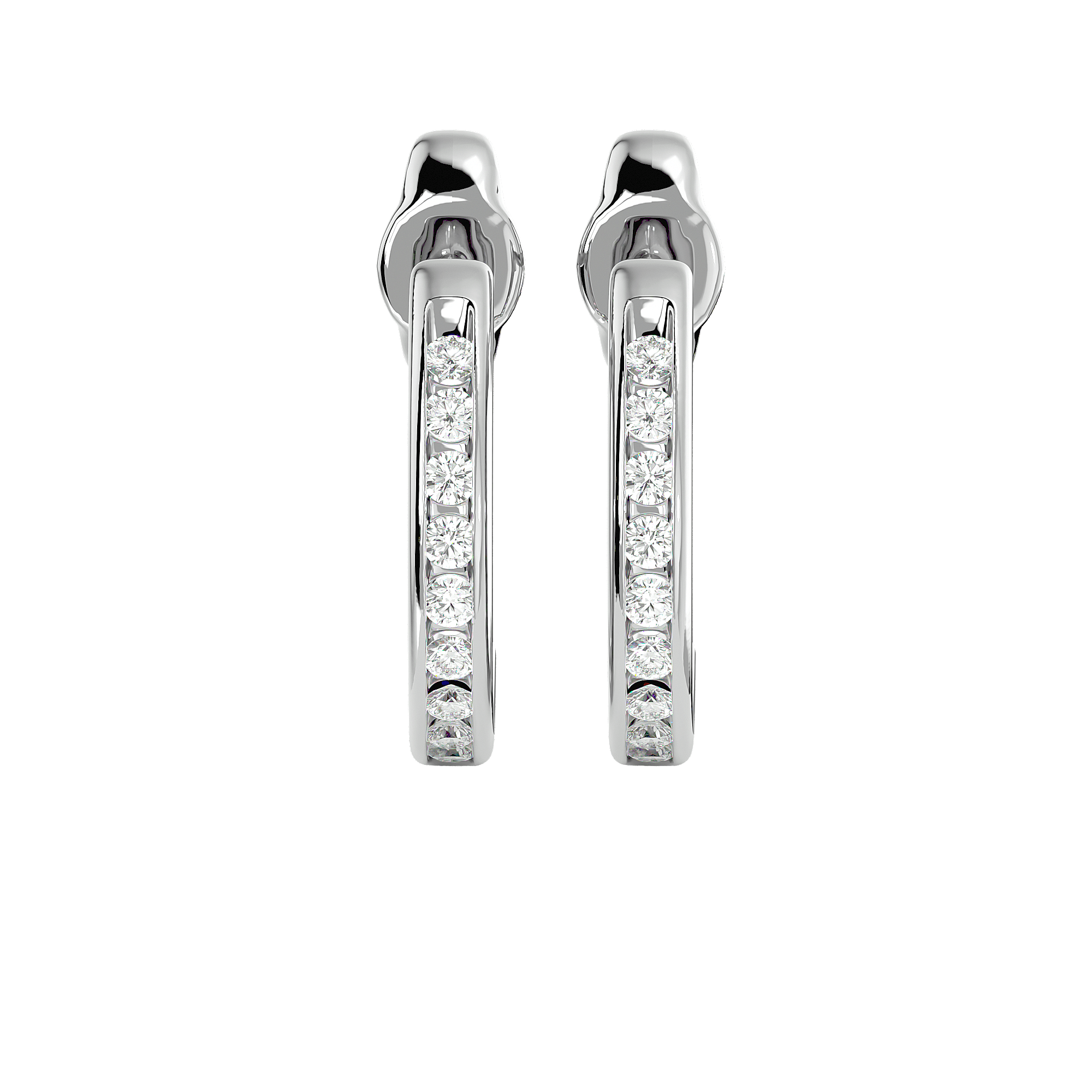 Merav - Diamond Earrings - White Gold - Superior Stirling