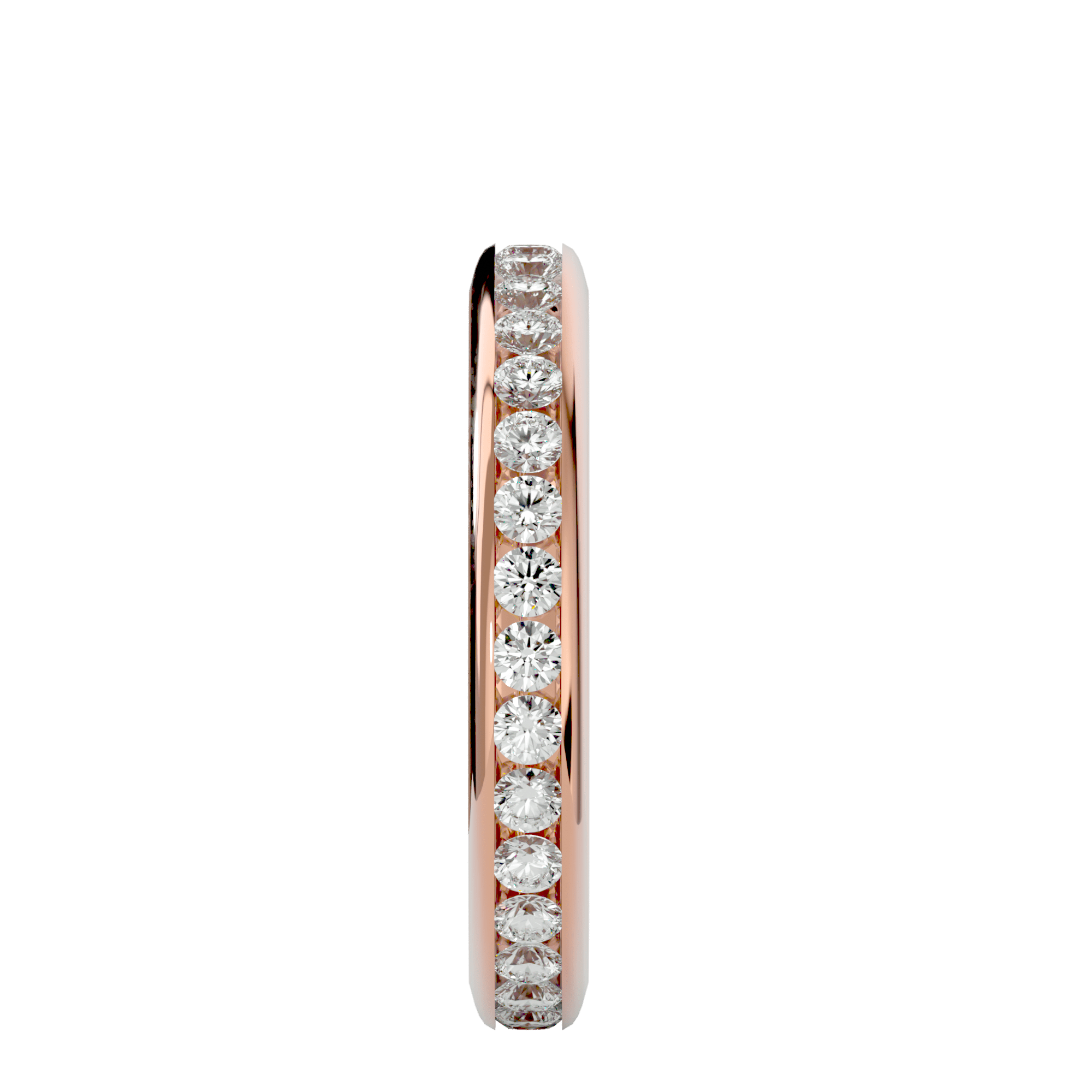 Merlot - Diamond Eternity Ring - Rose Gold - Superior Stirling