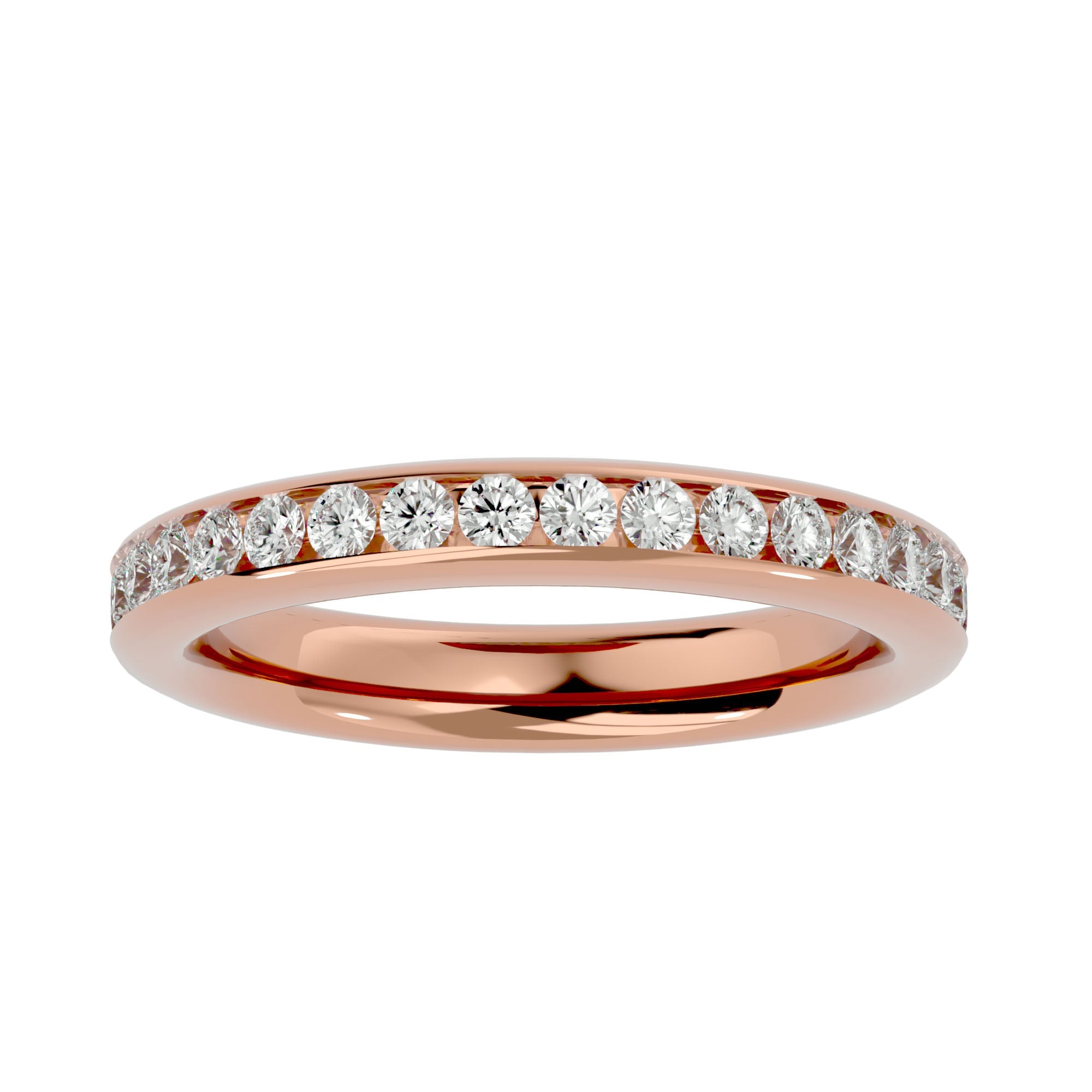 Merlot - Diamond Eternity Ring - Rose Gold - Superior Stirling