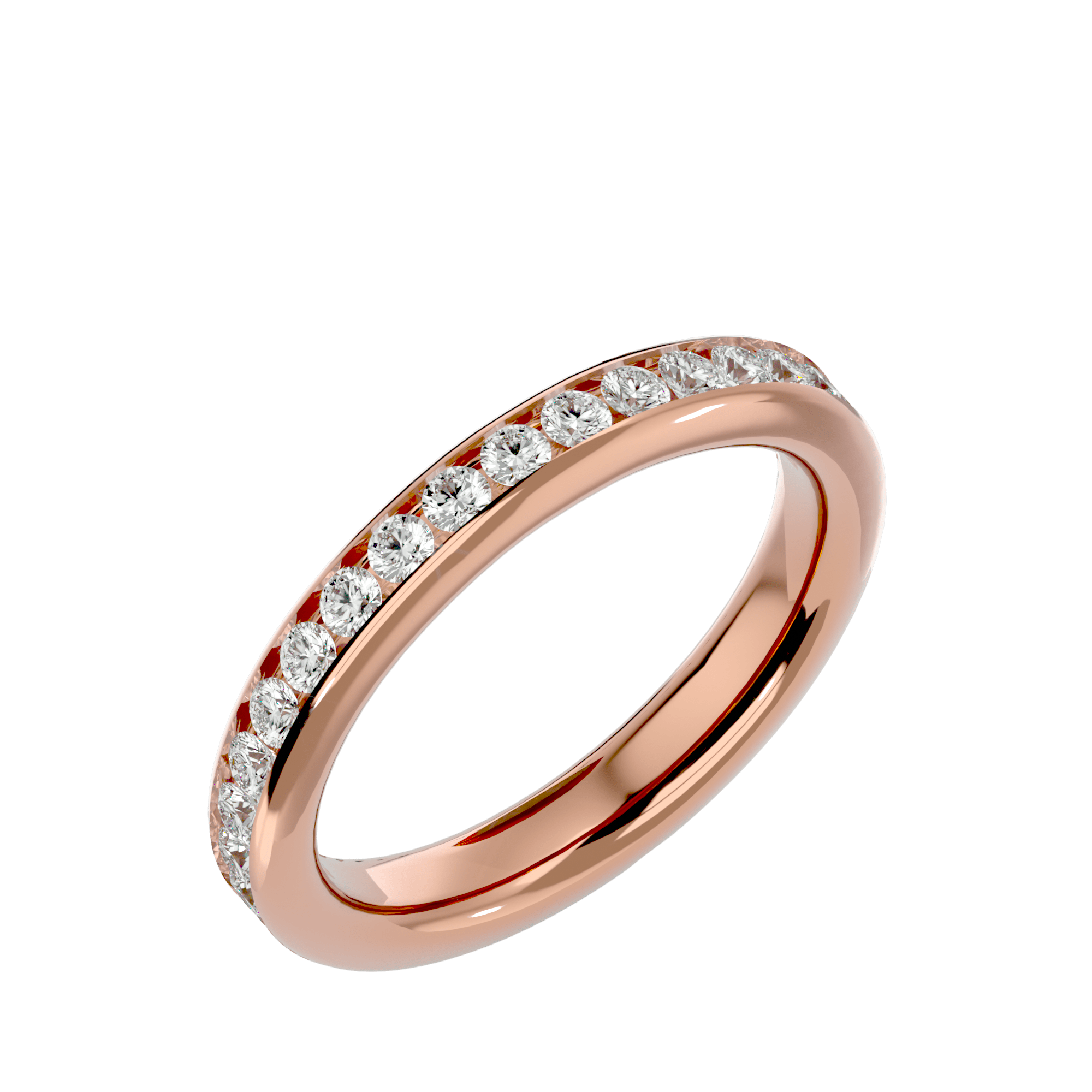 Merlot - Diamond Eternity Ring - Rose Gold - Superior Stirling