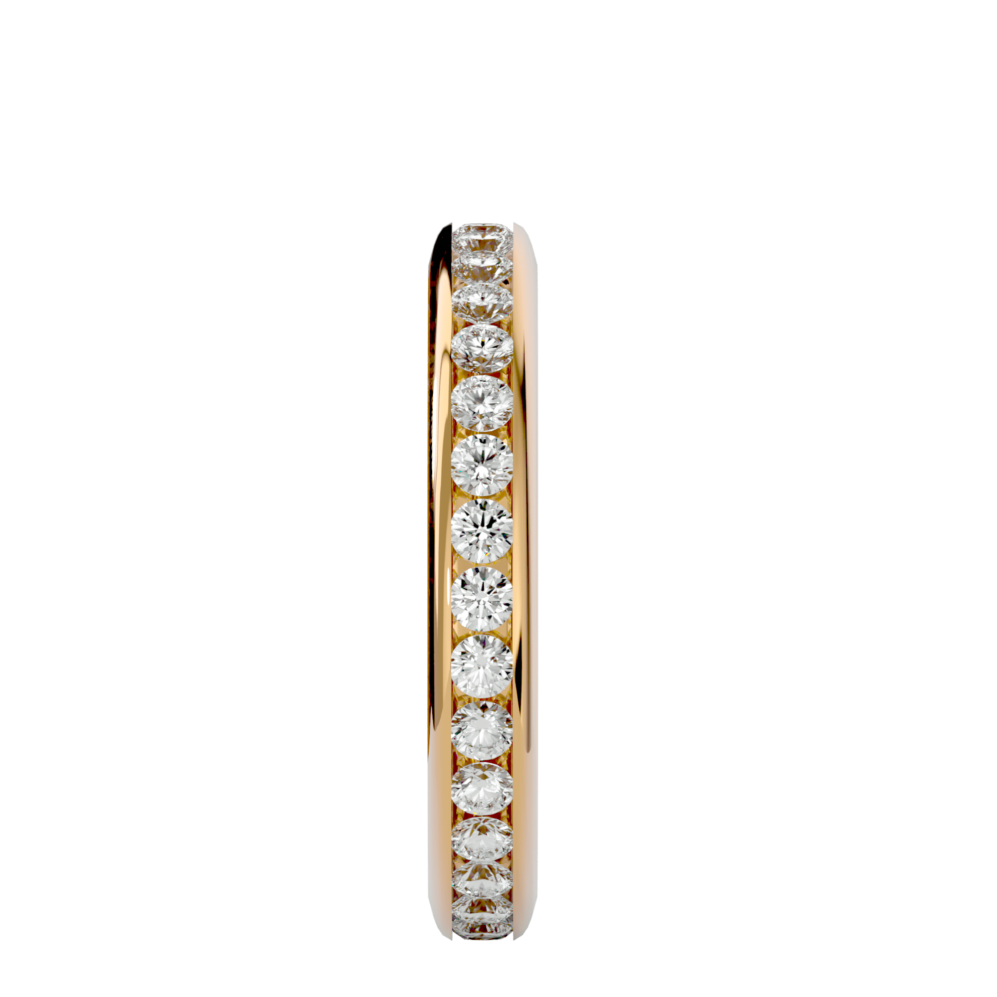 Merlot - Diamond Eternity Ring - Yellow Gold - Superior Stirling