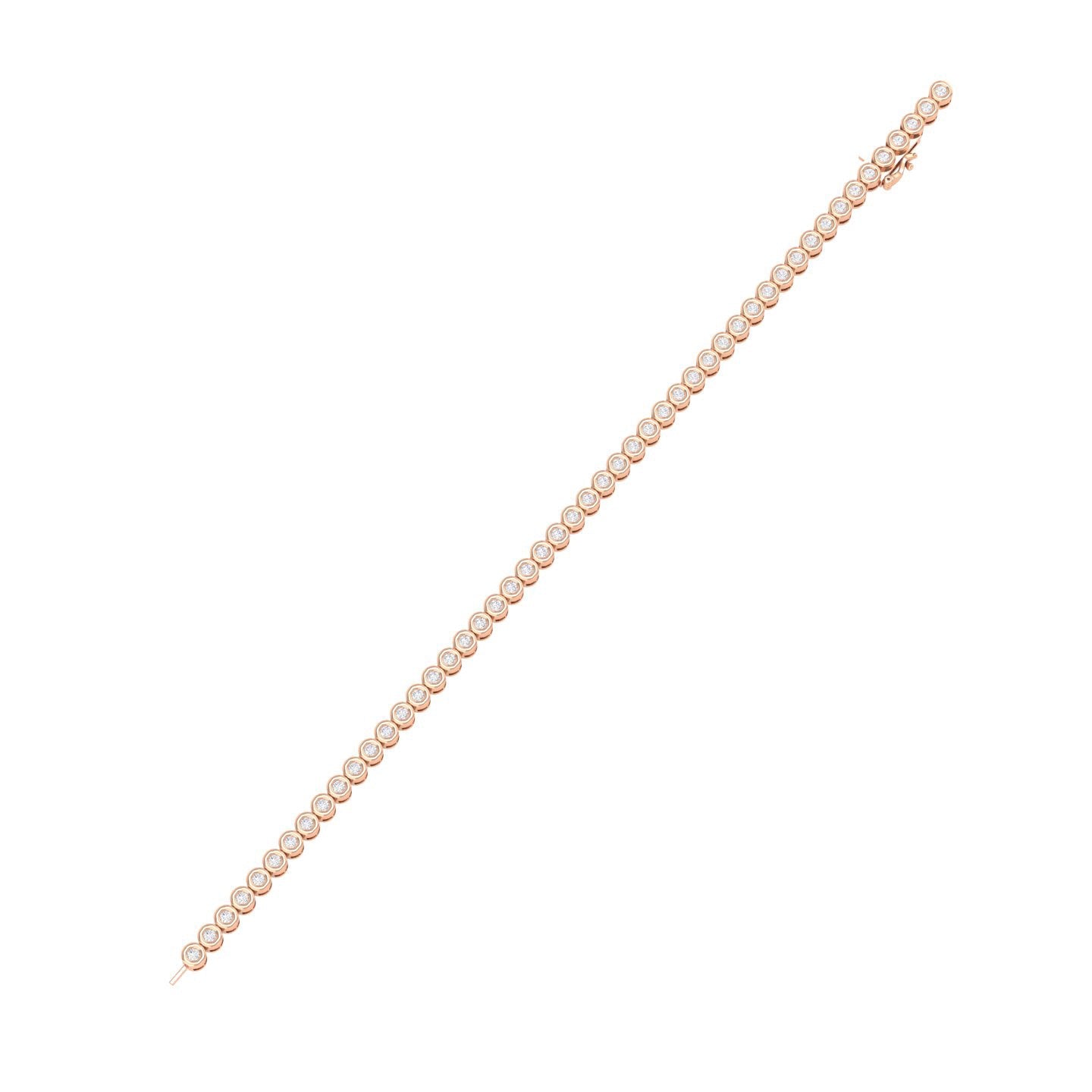 Monic - Diamond Tennis Bracelet - Rose Gold - Superior Stirling