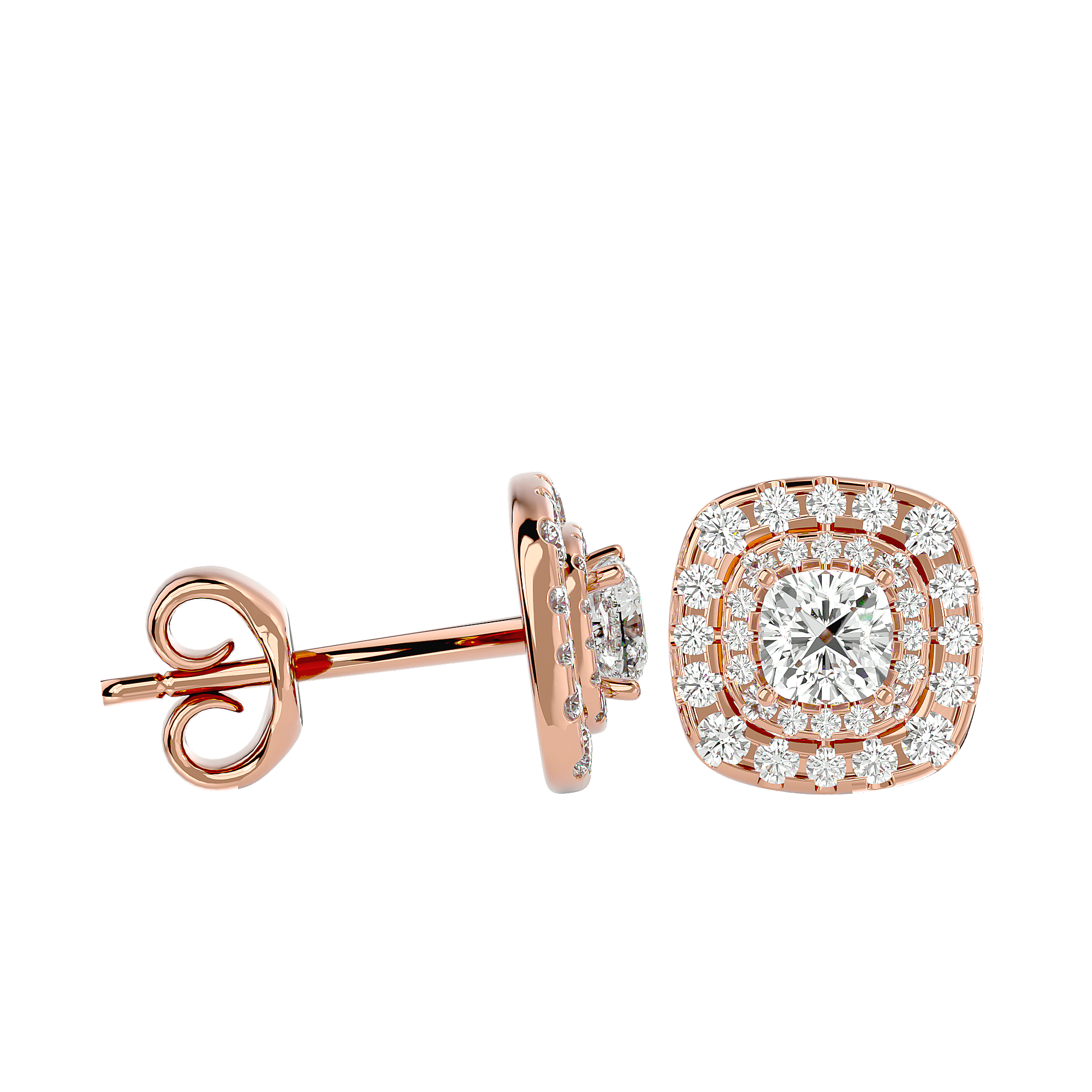 Montanelli - Diamond Earrings - Rose Gold - Superior Stirling