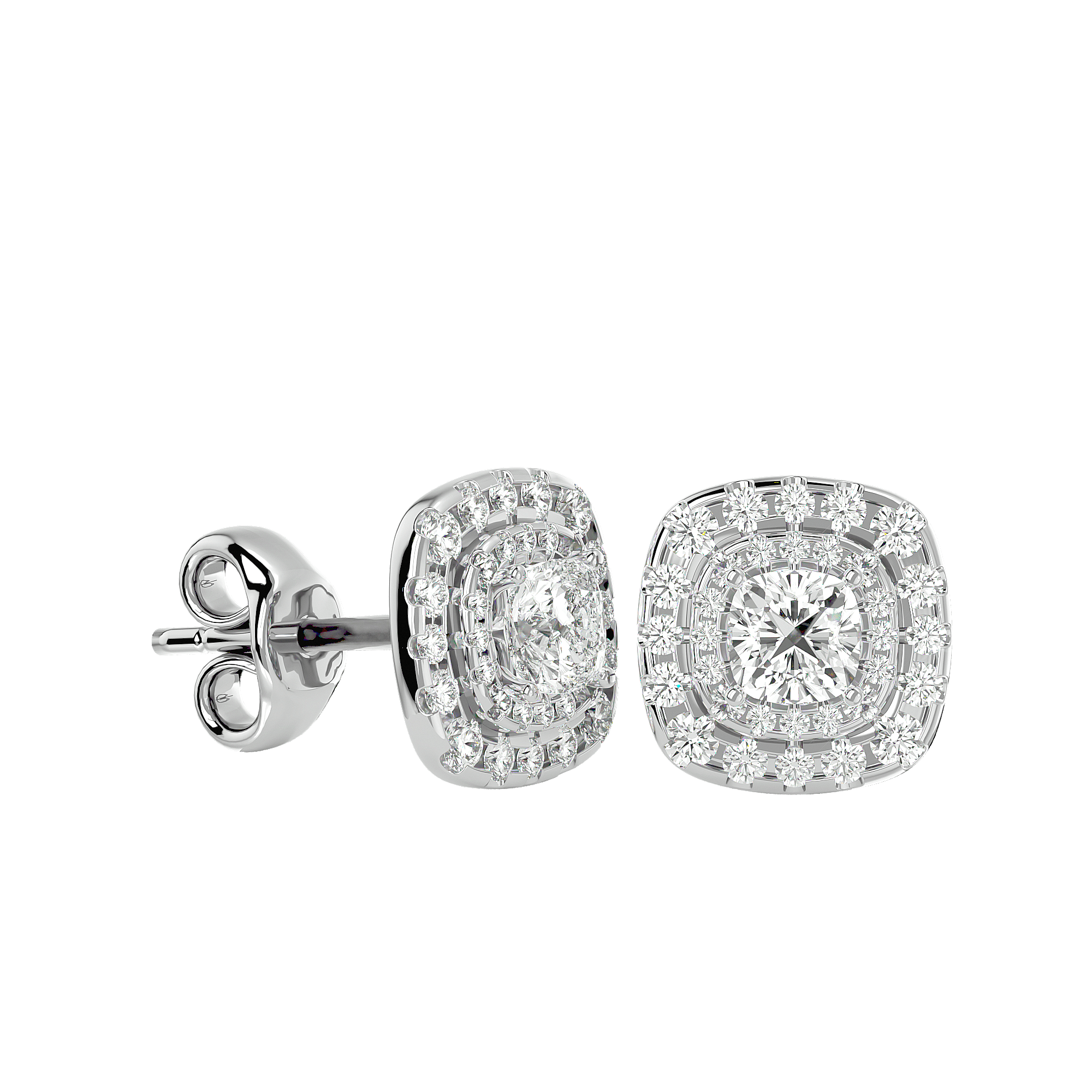 Montanelli - Diamond Earrings - White Gold - Superior Stirling