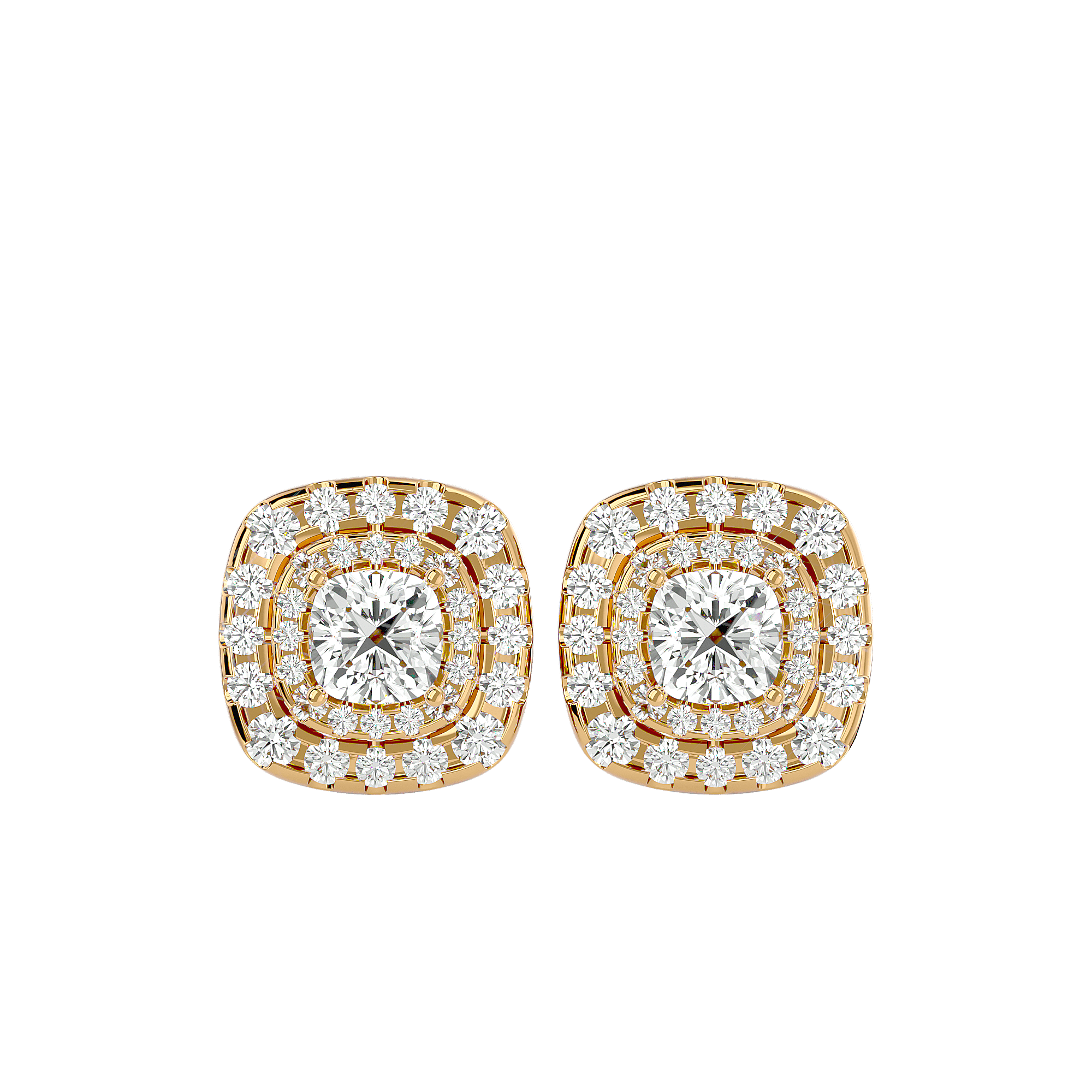 Montanelli - Diamond Earrings - Yellow Gold - Superior Stirling