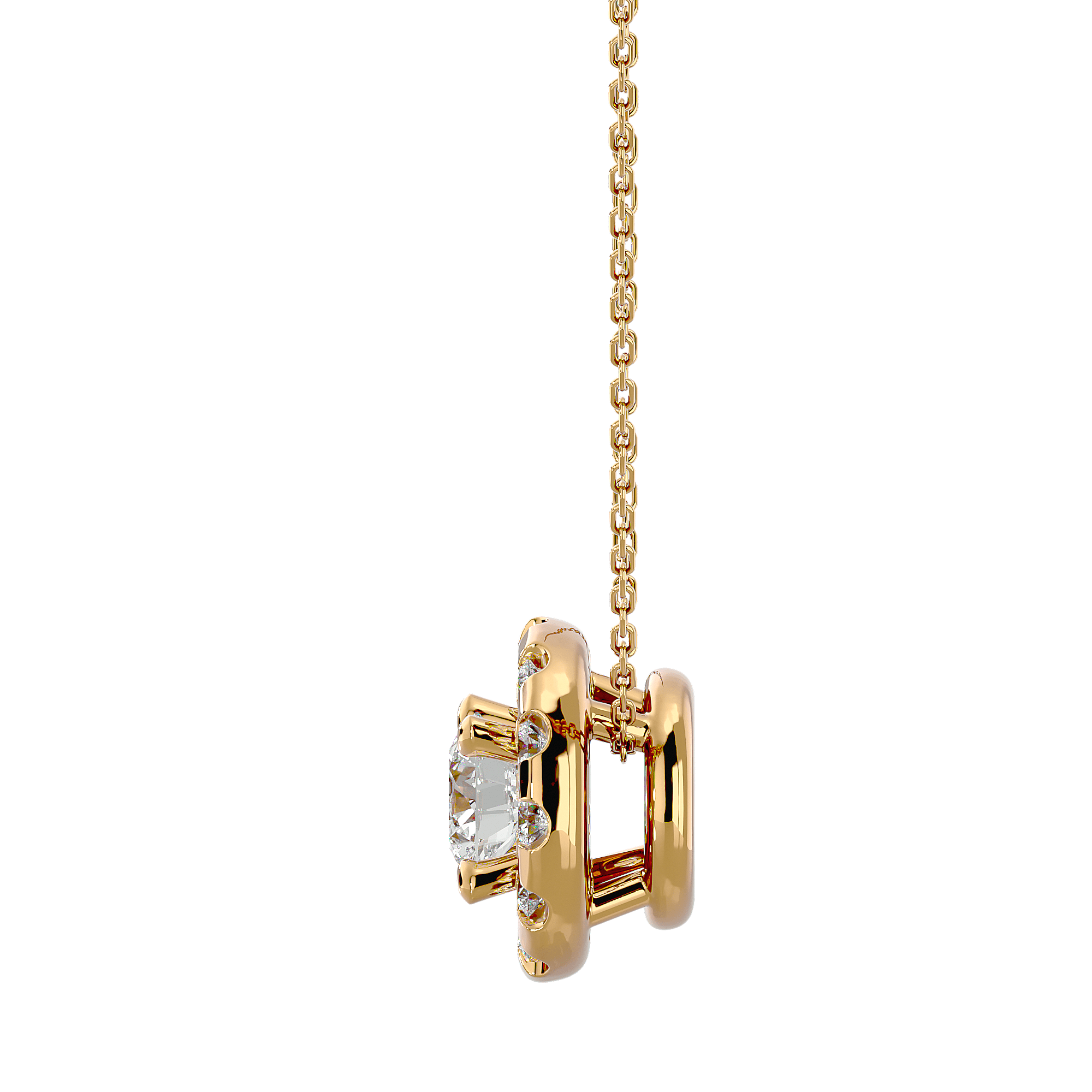 Montrose - Diamond Pendant - Yellow Gold - Superior Stirling