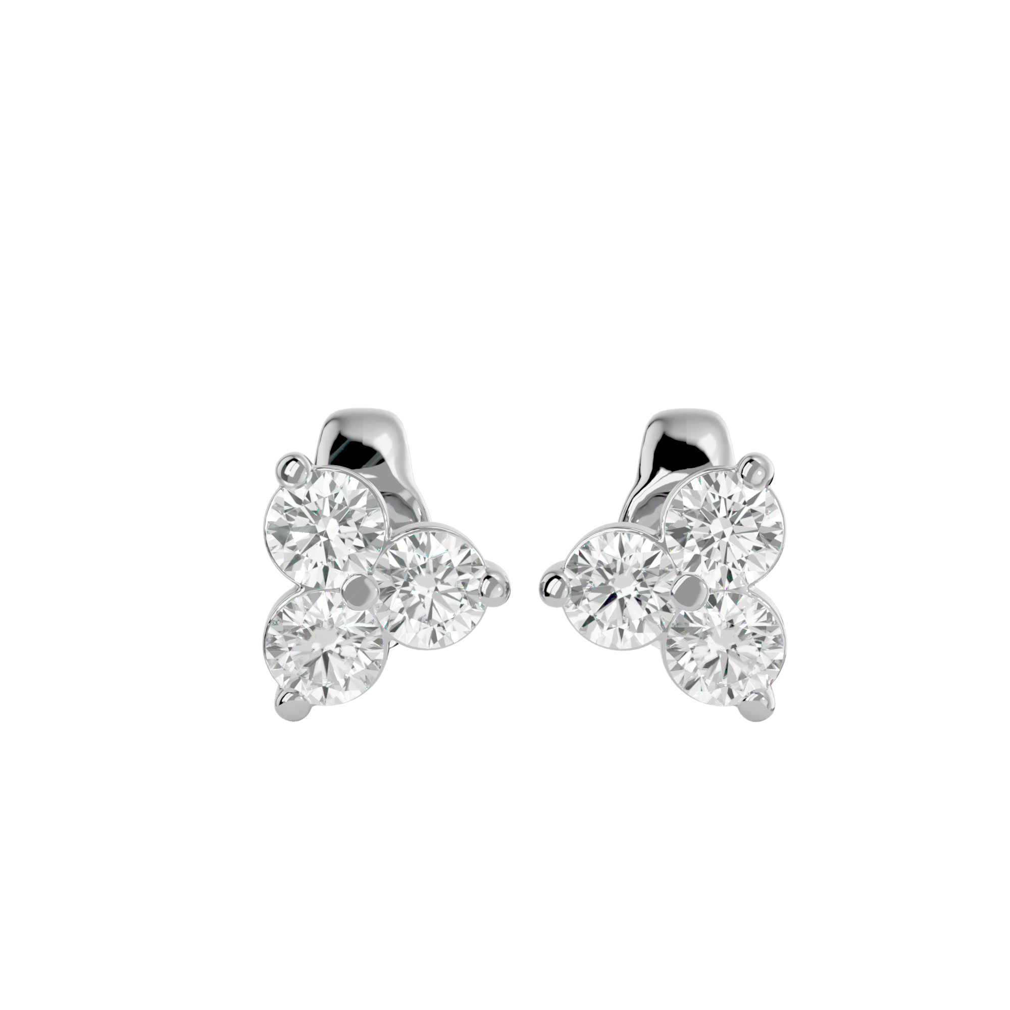 Neta - Diamond Earrings - White Gold - Superior Stirling