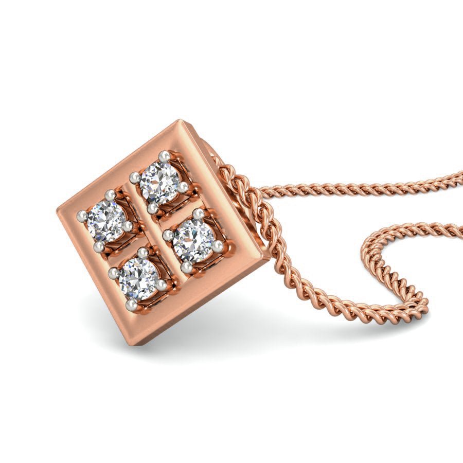 Parietal - Diamond Pendant - Rose Gold - Superior Stirling