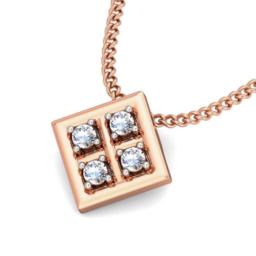 Parietal - Diamond Pendant - Rose Gold - Superior Stirling