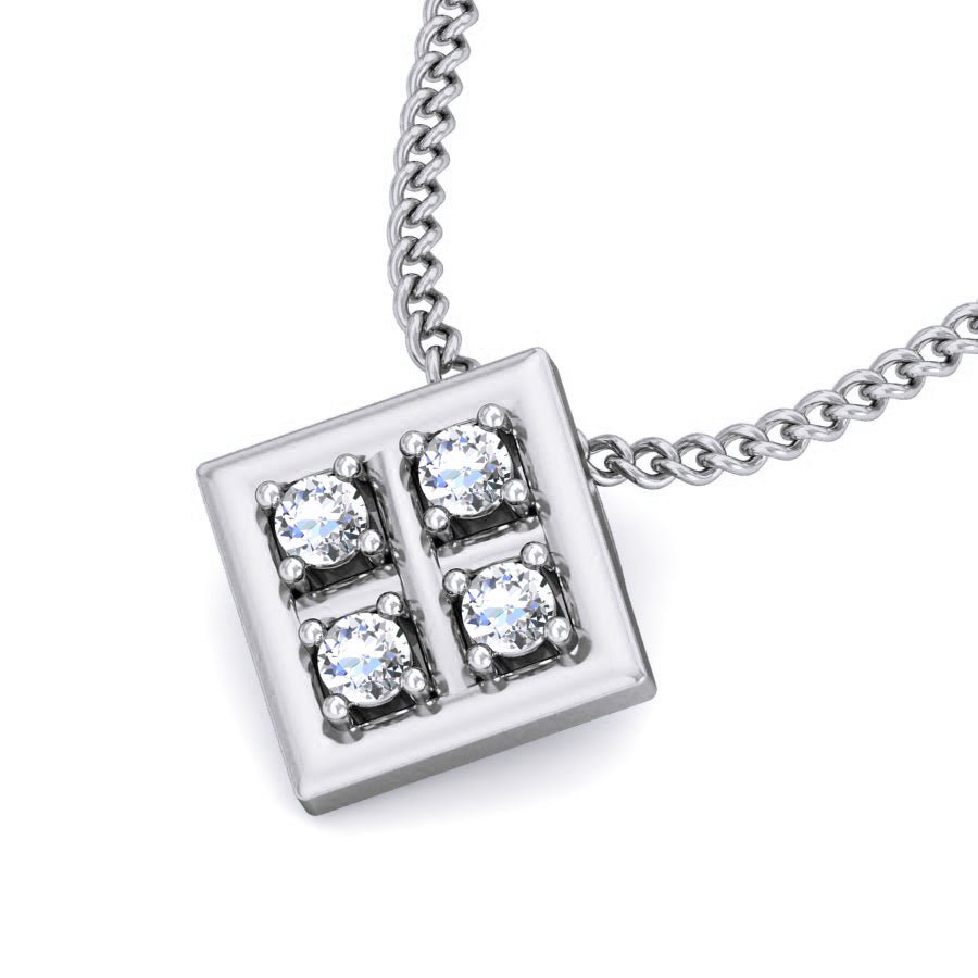 Parietal - Diamond Pendant - White Gold - Superior Stirling