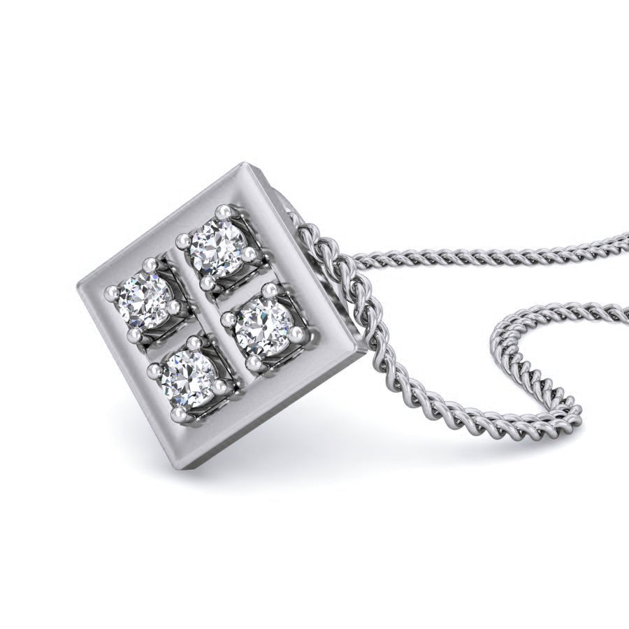 Parietal - Diamond Pendant - White Gold - Superior Stirling