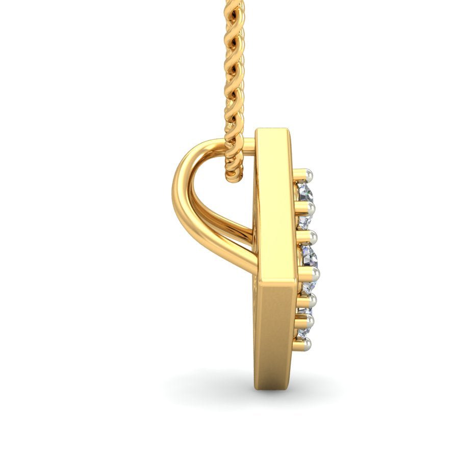 Parietal - Diamond Pendant - Yellow Gold - Superior Stirling