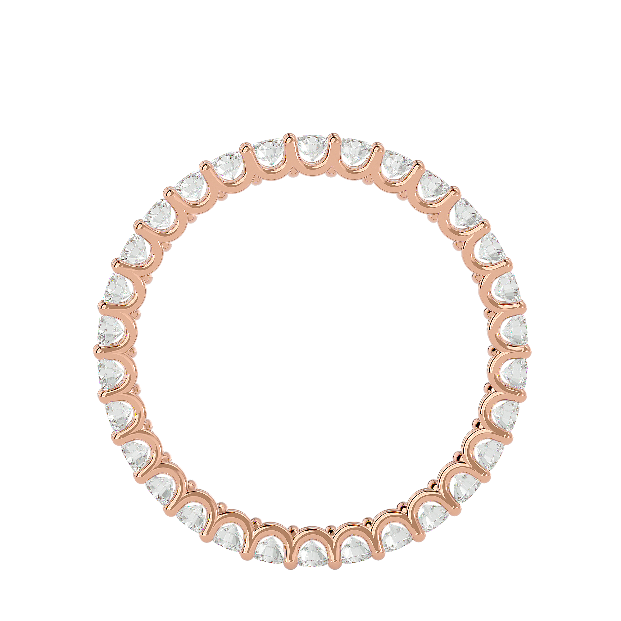 Parsal - Diamond Eternity Ring - Rose Gold - Superior Stirling