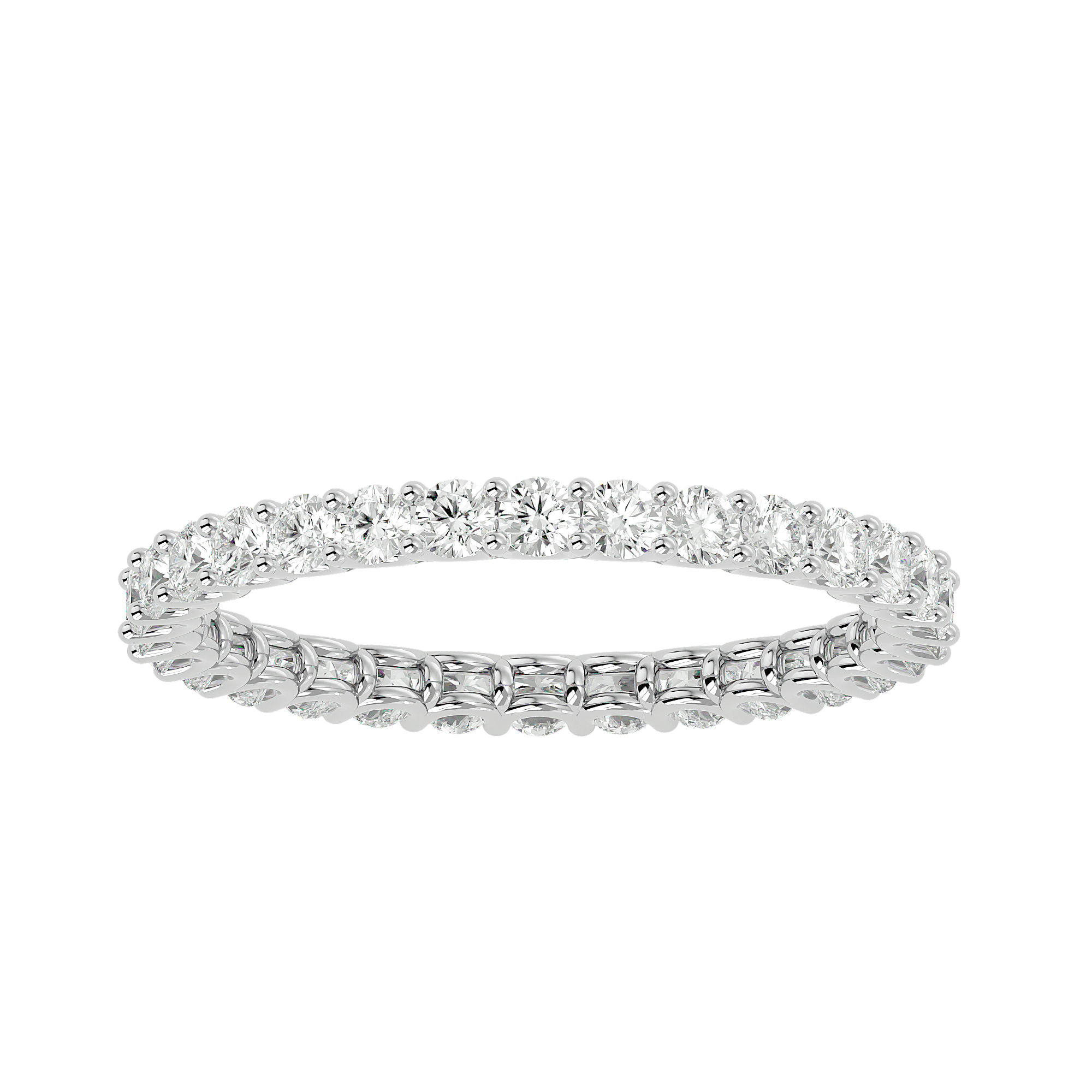 Parsal - Diamond Eternity Ring - White Gold - Superior Stirling