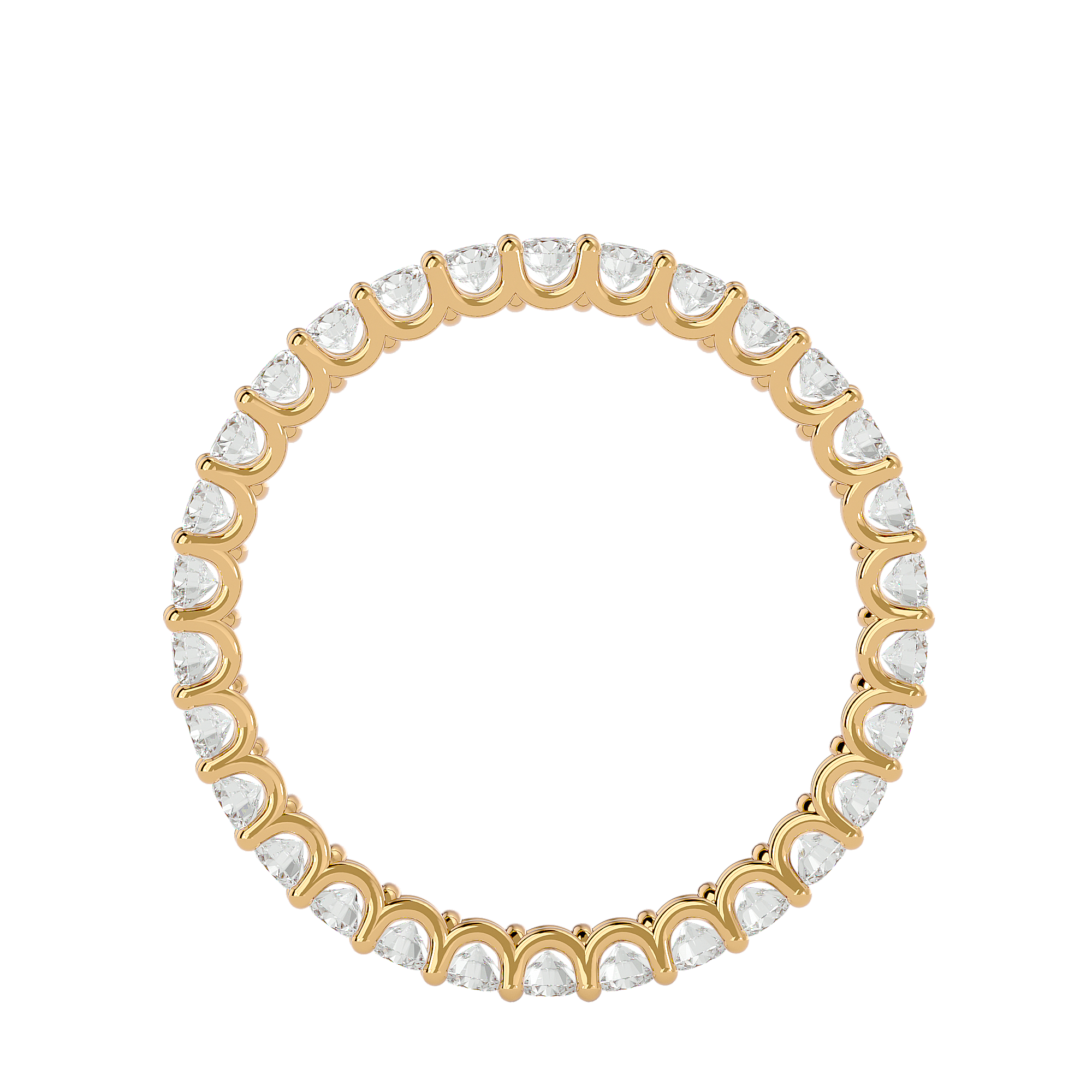 Parsal - Diamond Eternity Ring - Yellow Gold - Superior Stirling