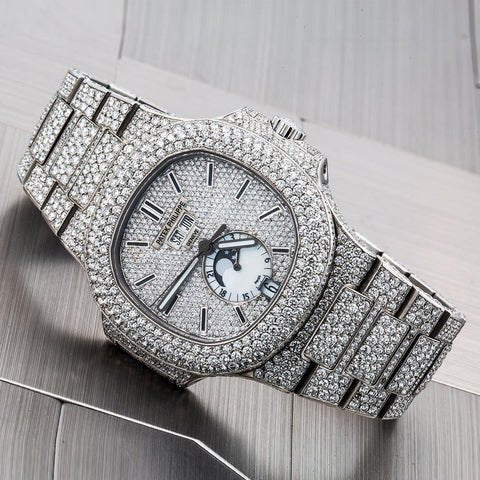 Patek Phillipe Nautilus 5726/1A Diamond Pave Set - Superior Stirling