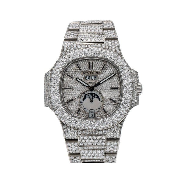 Patek Phillipe Nautilus 5726/1A Diamond Pave Set - Superior Stirling