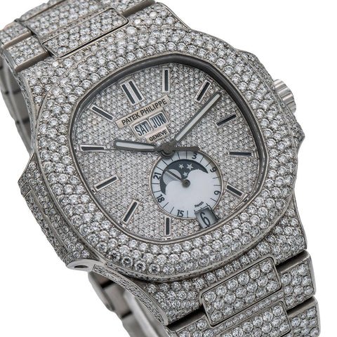 Patek Phillipe Nautilus 5726/1A Diamond Pave Set - Superior Stirling