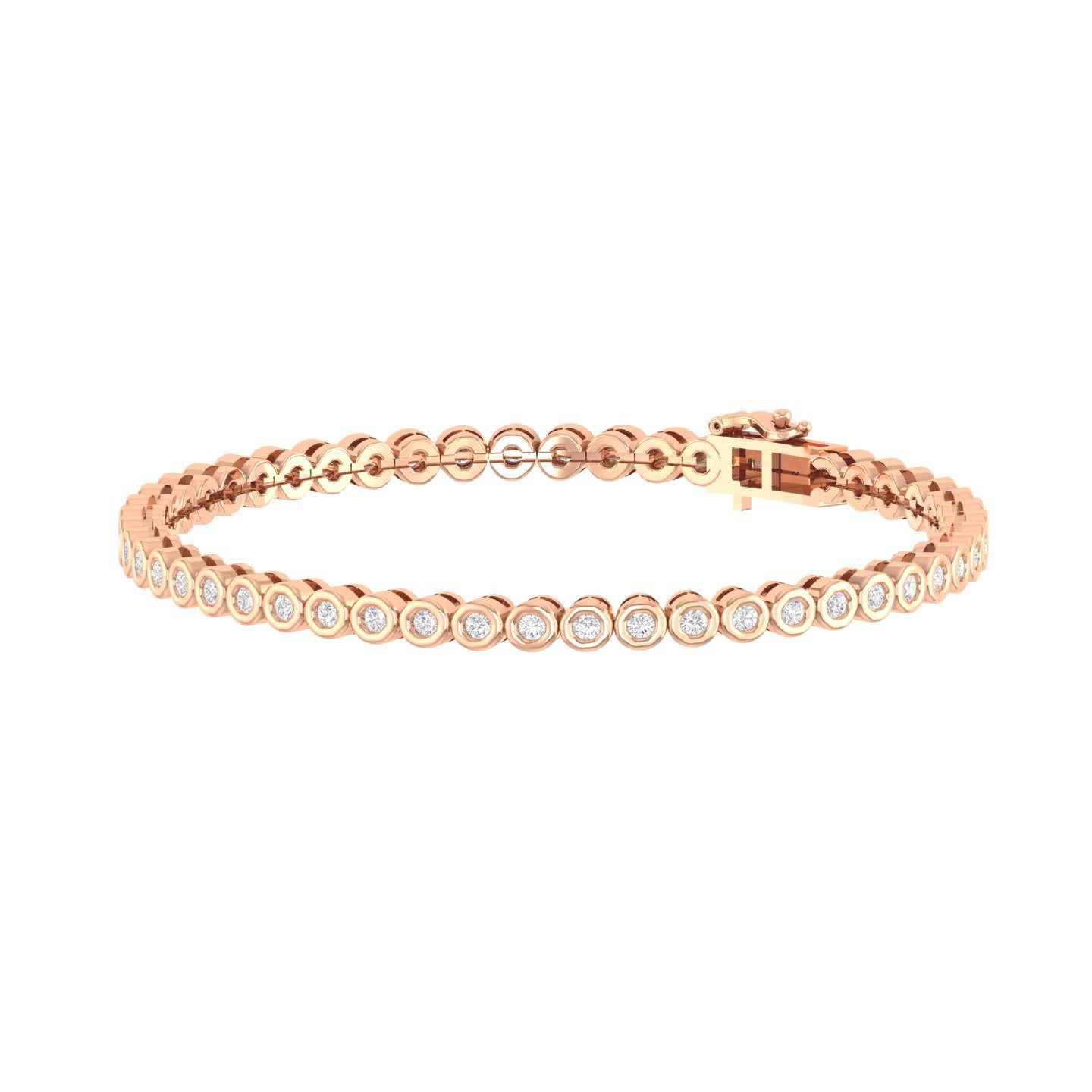 Patten - Diamond Tennis Bracelet - Rose Gold - Superior Stirling