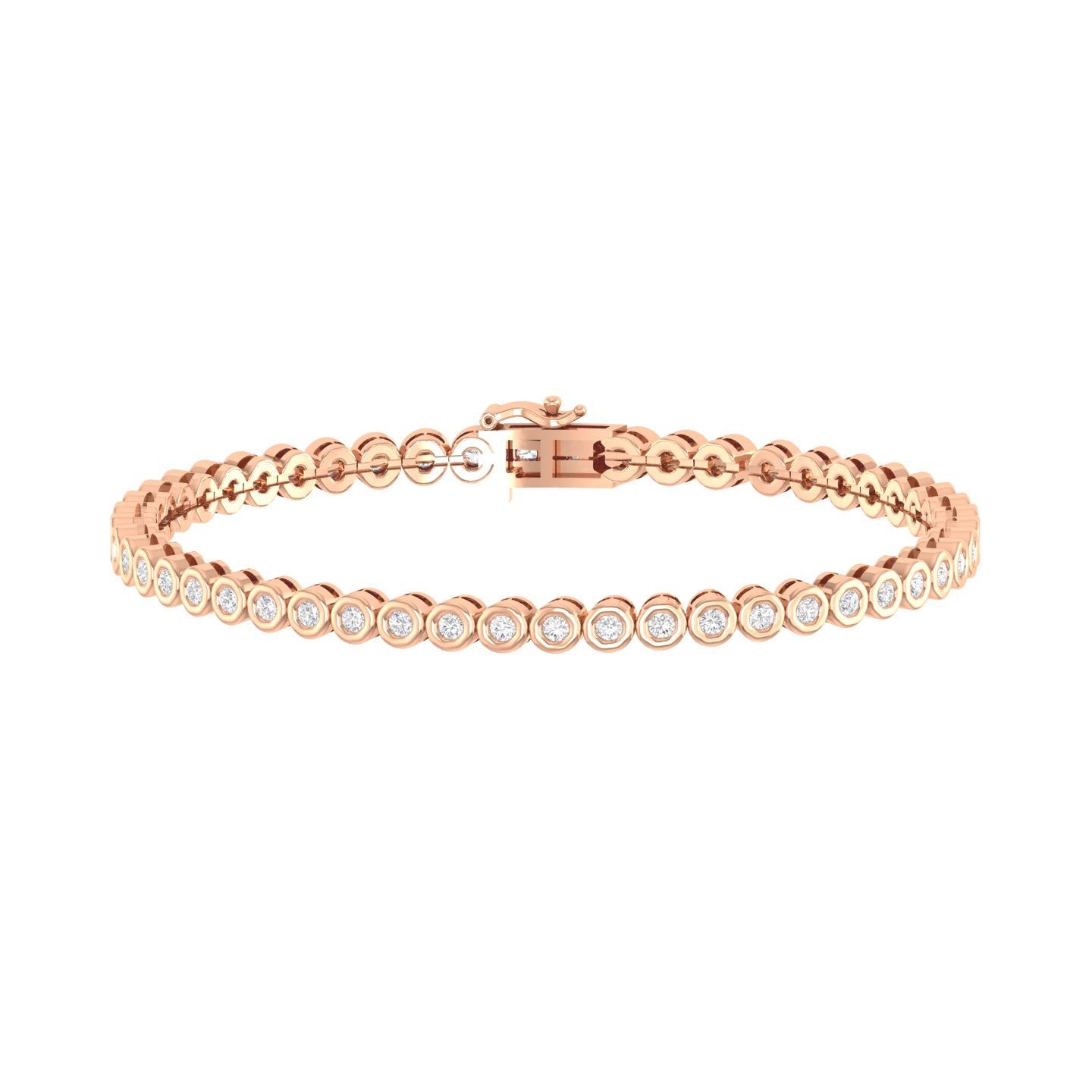 Patten - Diamond Tennis Bracelet - Rose Gold - Superior Stirling