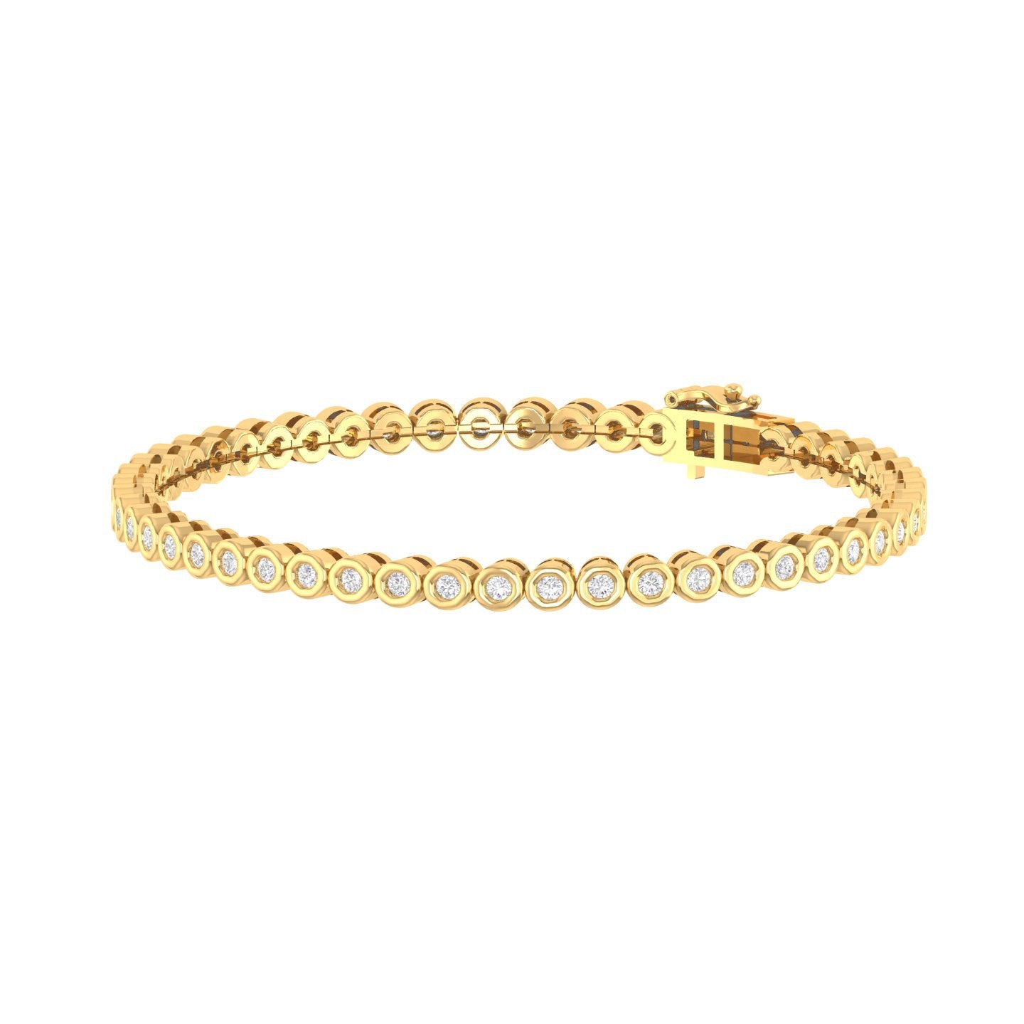 Patten - Diamond Tennis Bracelet - Yellow Gold - Superior Stirling