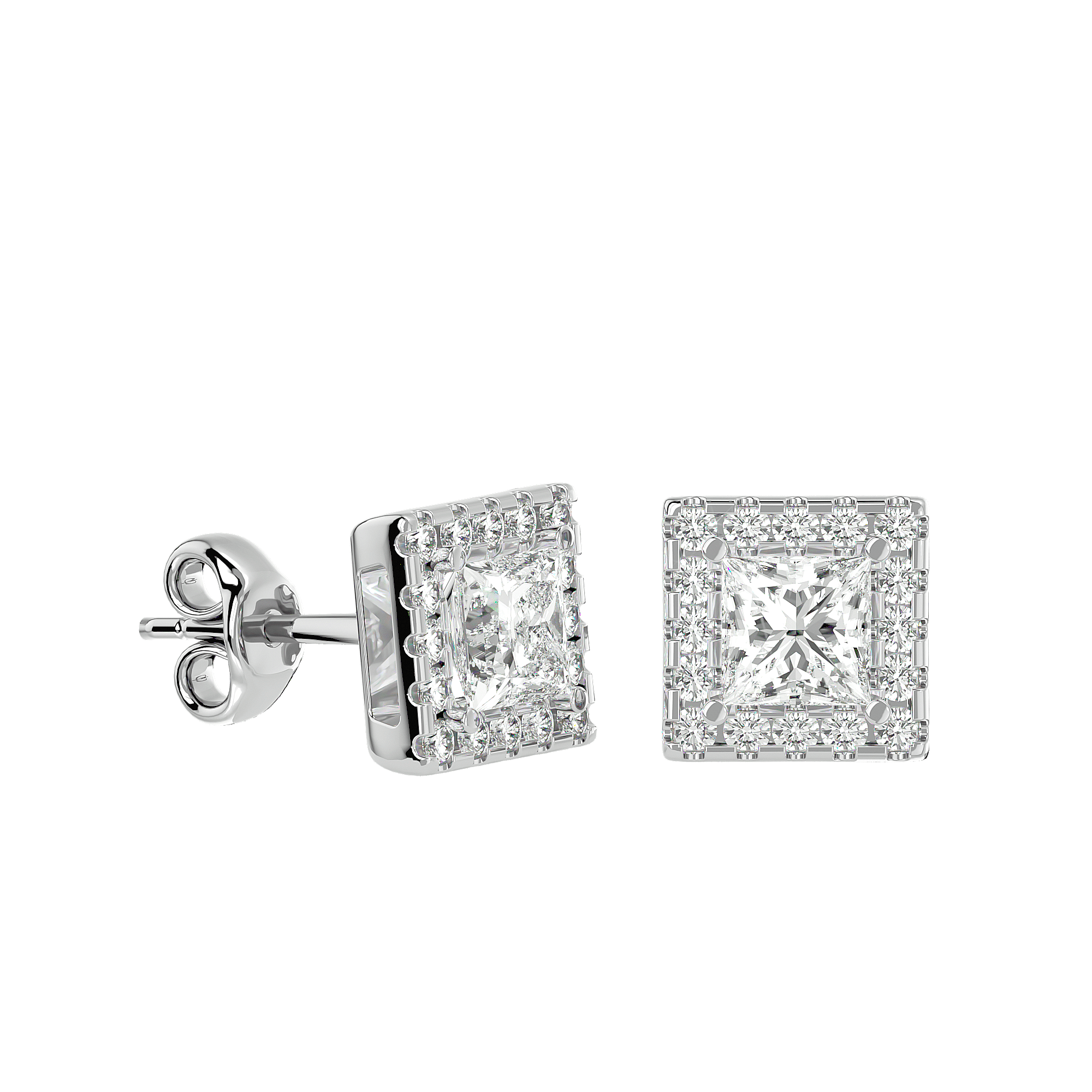 Praslin - Diamond Earrings - White Gold - Superior Stirling