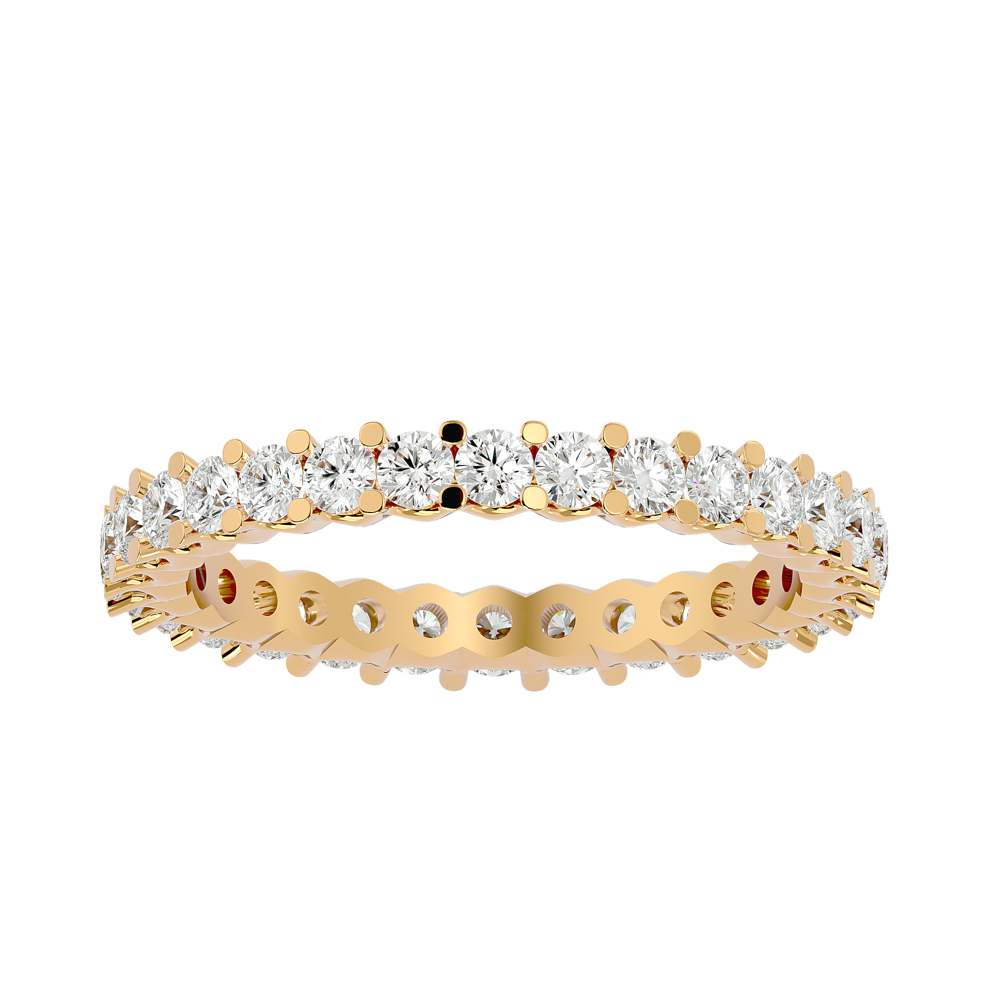 Regal - Diamond Eternity Ring - Yellow Gold - Superior Stirling