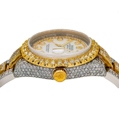 Rolex Date - Just 78243 Diamond Pave Set - Superior Stirling