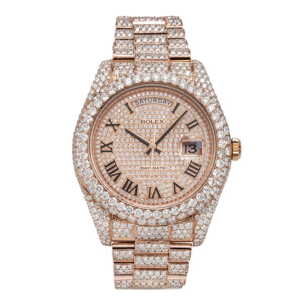 Rolex Day Date II 218235 Diamond Pave Set - Superior Stirling