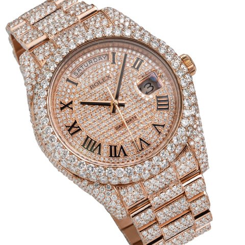 Rolex Day Date II 218235 Diamond Pave Set - Superior Stirling