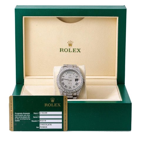 Rolex Day - Date II 218239 Diamond Pave Set - Superior Stirling