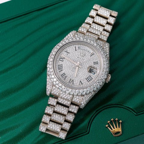 Rolex Day - Date II 218239 Diamond Pave Set - Superior Stirling