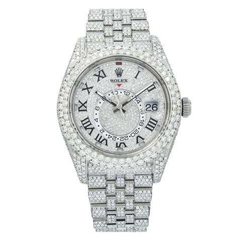 Rolex Sky - Dweller 326964 42MM Diamond Pave Set - Superior Stirling