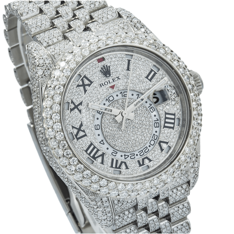 Rolex Sky - Dweller 326964 42MM Diamond Pave Set - Superior Stirling